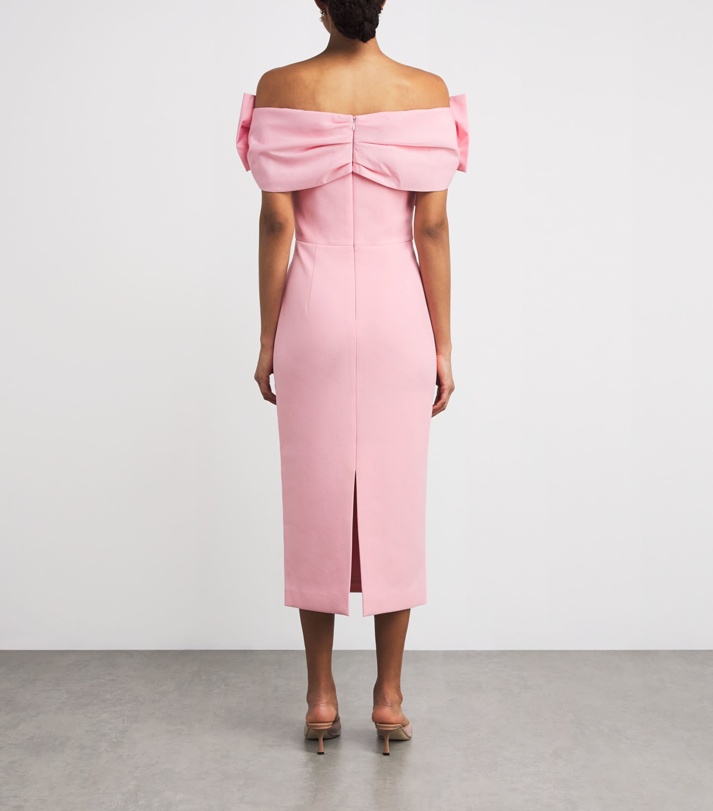 Rebecca Vallance Crêpe Bow-Detail Isabella Midi Dress