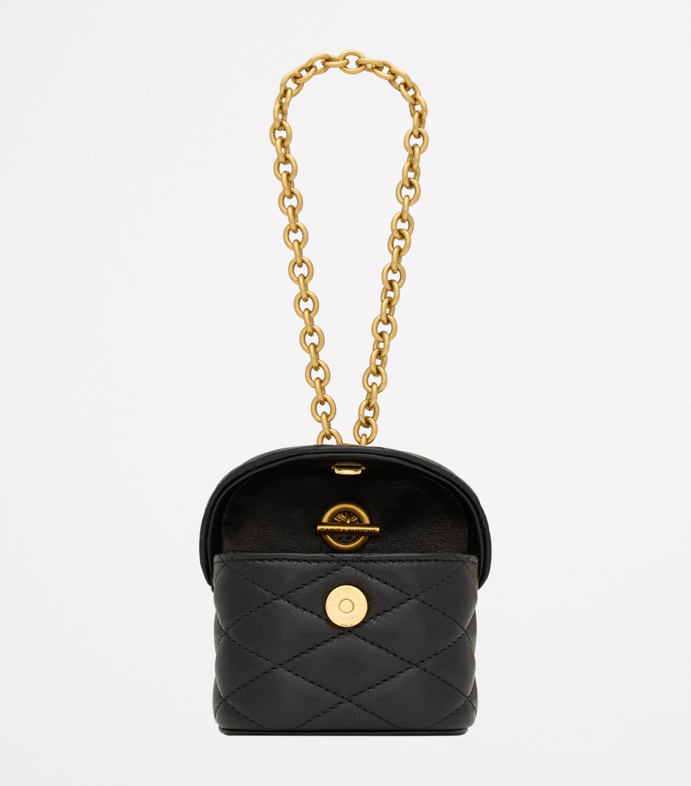 Saint Laurent Leather June Box Bag Charm Keyring Image 3