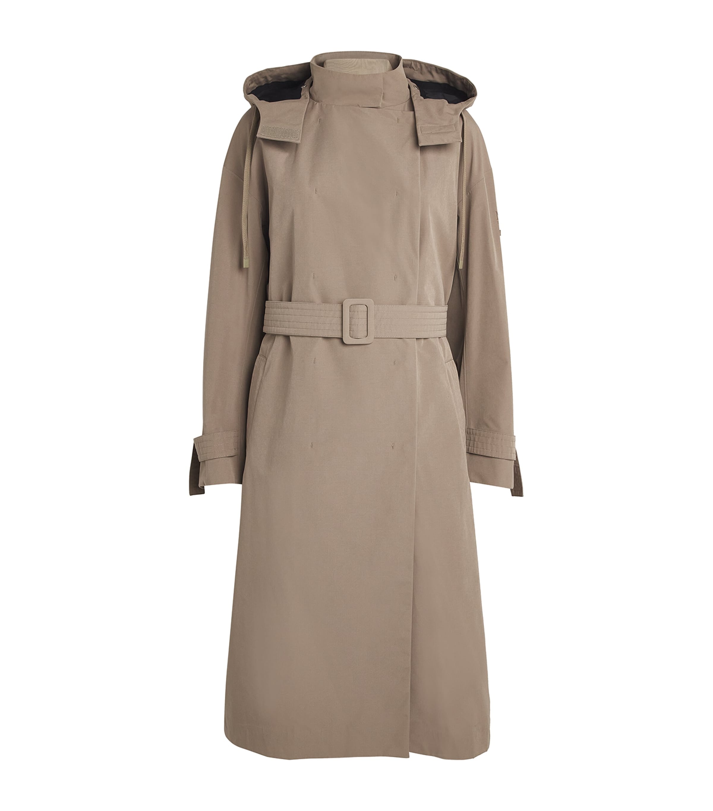 Max Mara Technical-fabric Gilet Trench Coat In Beige