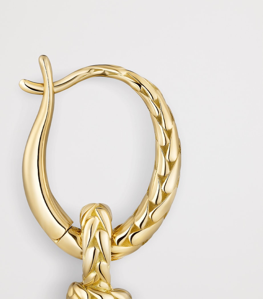 Yellow Gold, White Gold and Diamond Grain de Café Drop Earrings MIXED GOLD Image 7