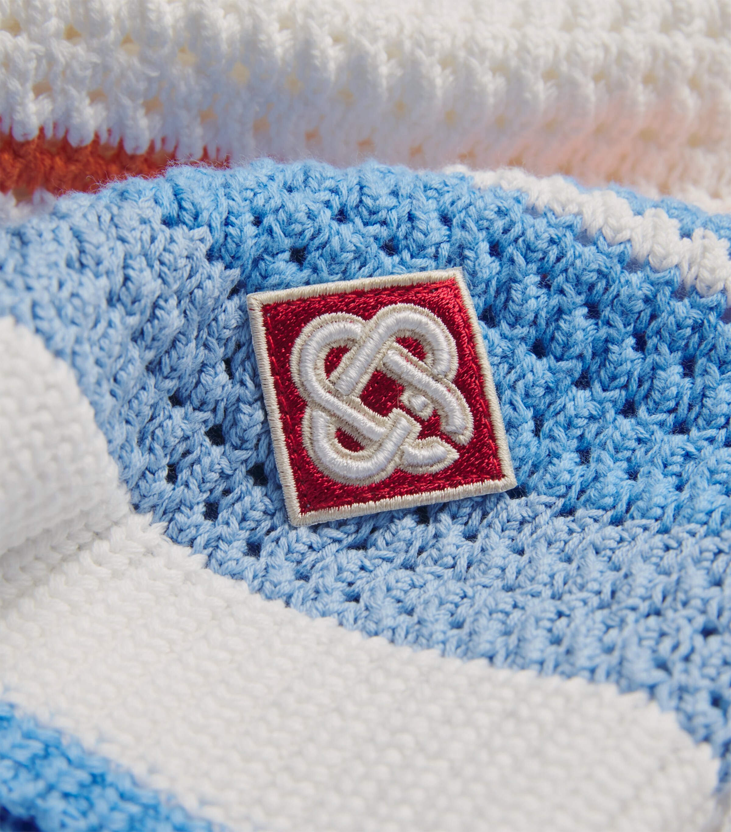 Cotton Chevron Crochet Shorts BLUE MULTI Image 5