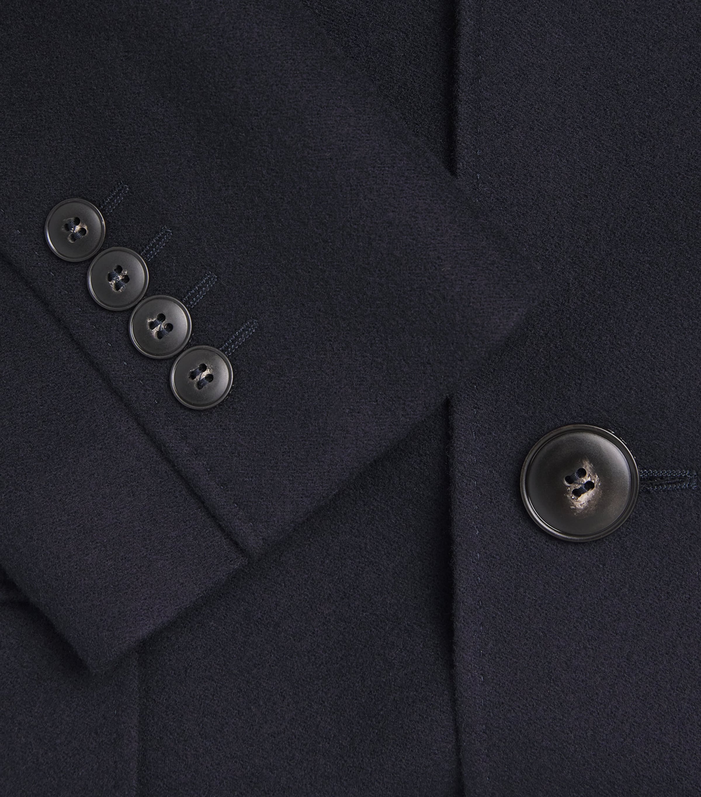 Canali Mens Wool Overcoat Navy Image 6