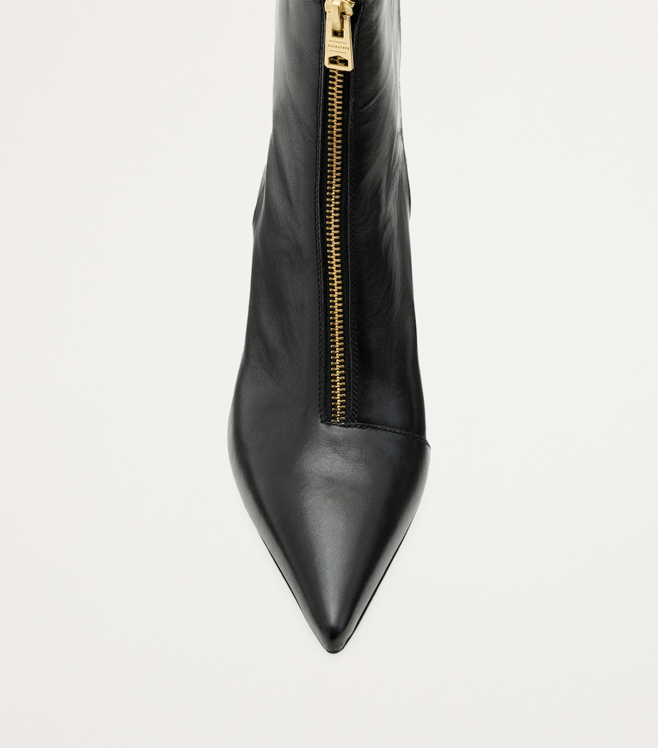 Leather Natasha Boots 52 BLACK/WARM BRASS Image 4