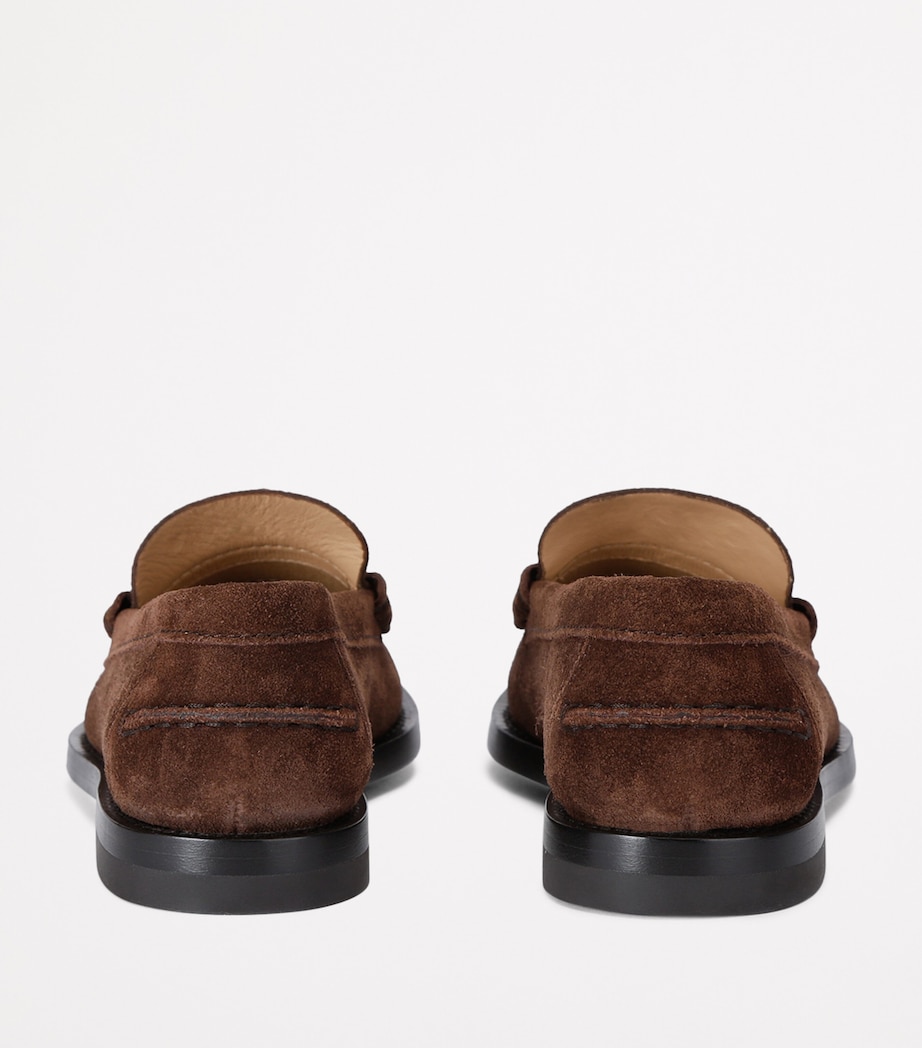 Suede Penny Loafers BROWN Image 2