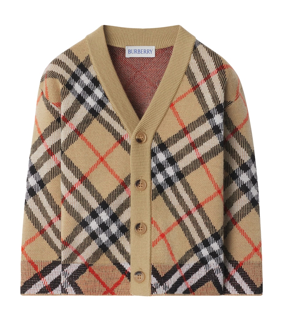 Wool Check Cardigan (6-24 Months) SAND IP CHECK Image 1