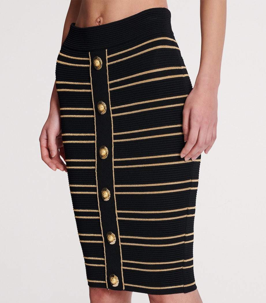 Stripe Midi Pencil Skirt EAD NOIR/OR Image 2