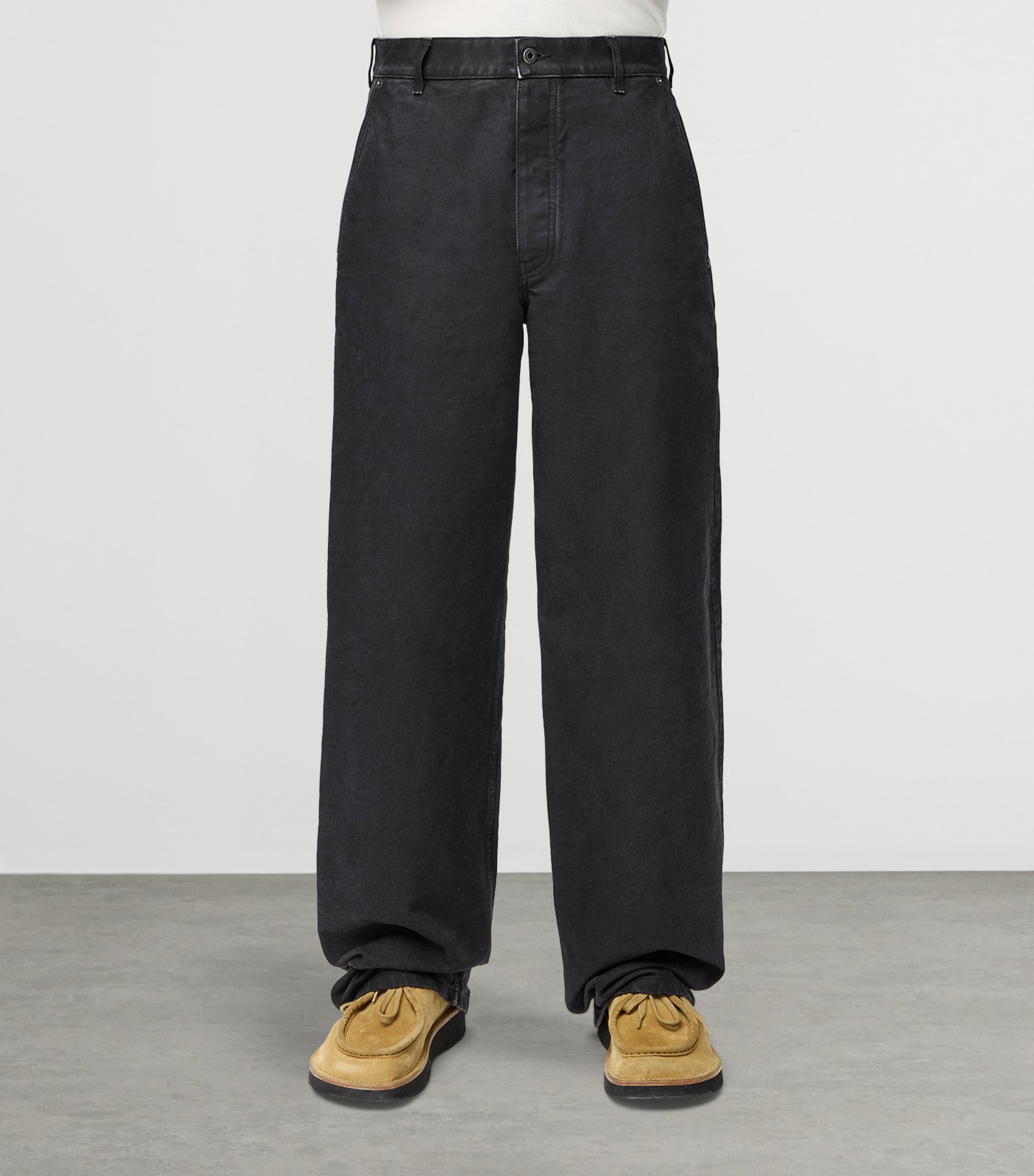Cotton Twill Straight Trousers ANTHRACITE Image 3