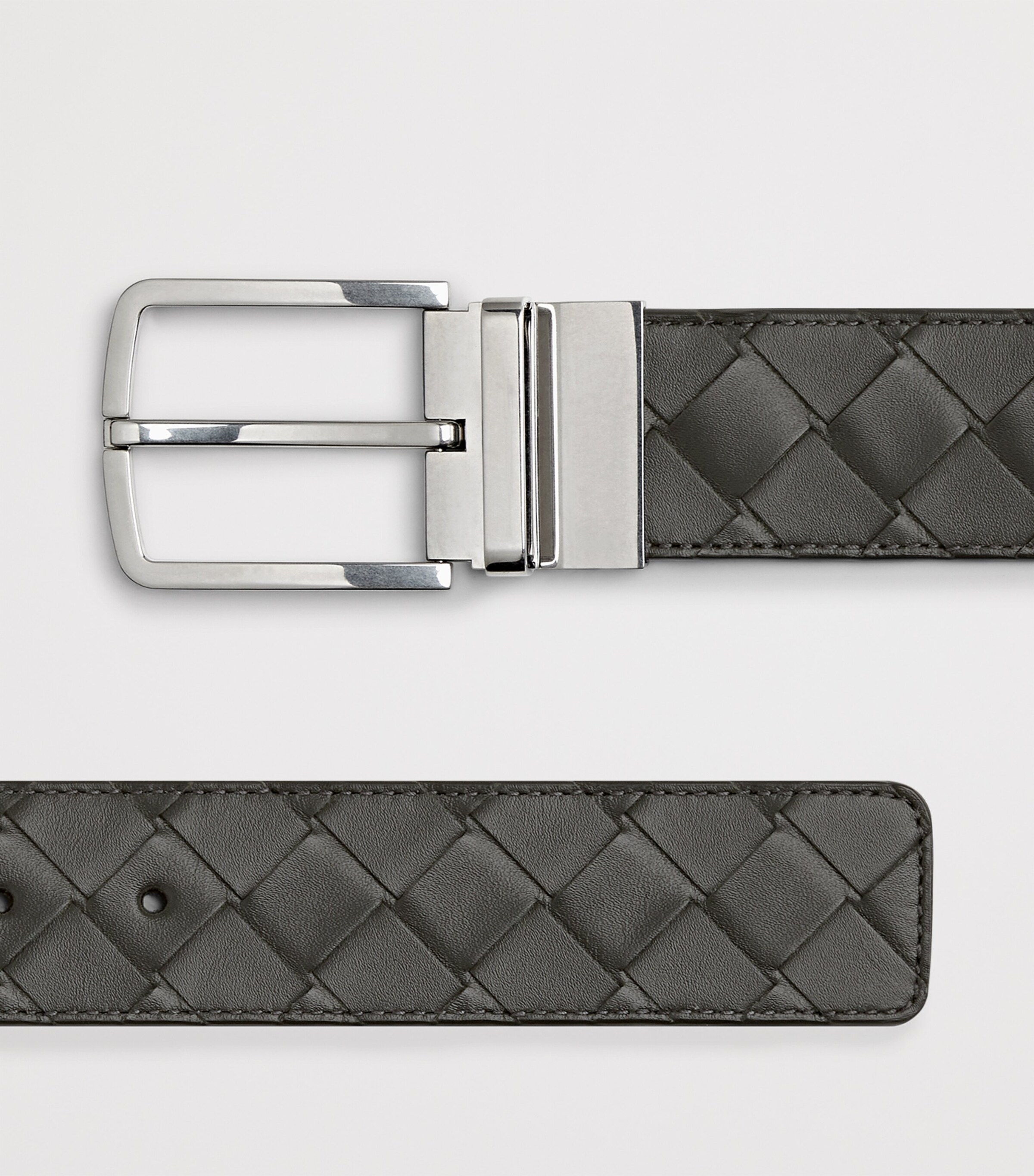Leather Intrecciato Reversible Belt 1044 Image 5