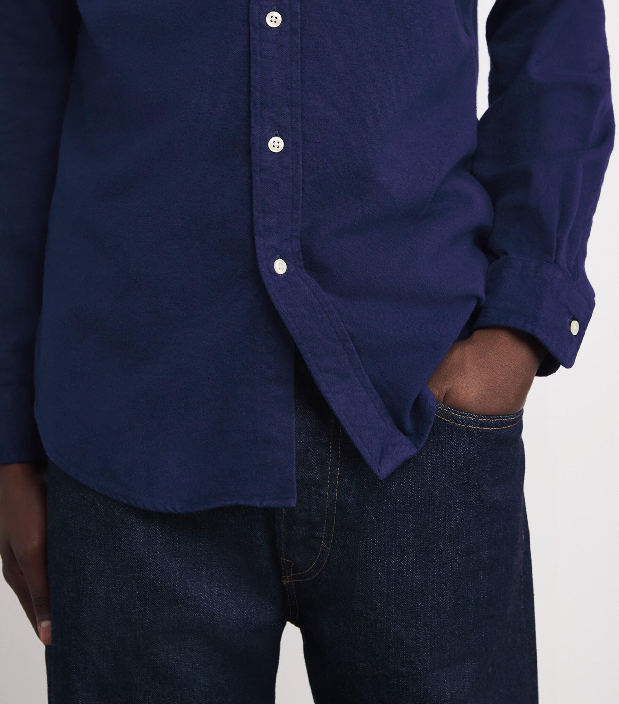 Polo Ralph Lauren Mens Cotton Logo Shirt Navy Image 6
