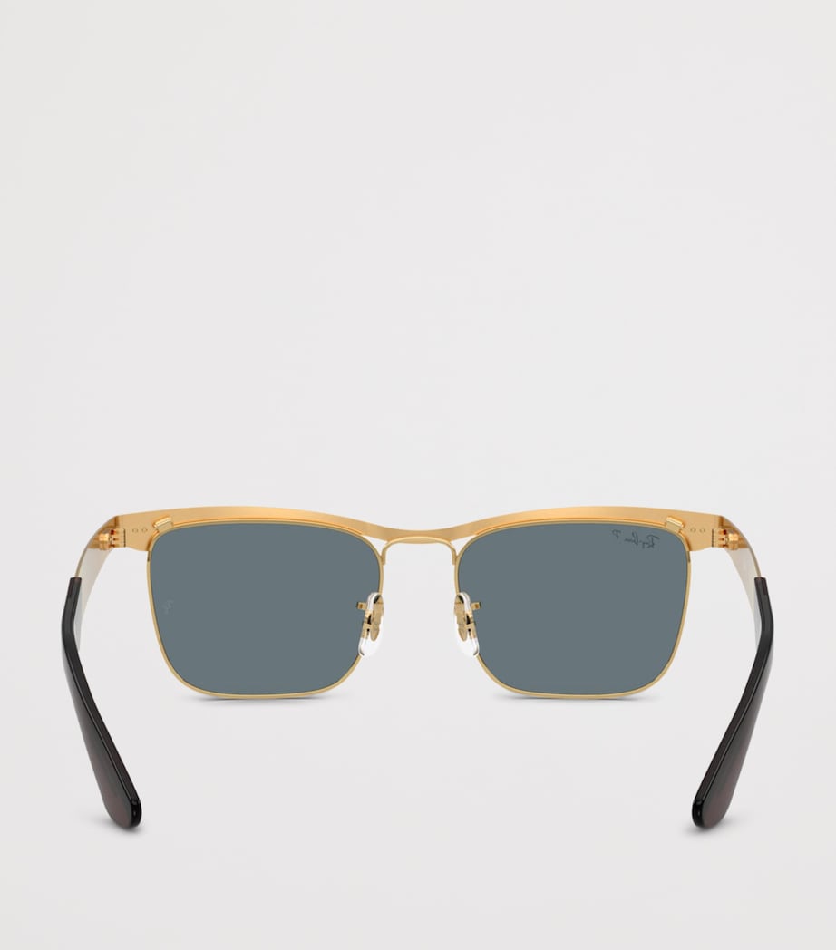 Ray-Ban Metal Wayfarer Deluxe Square Sunglasses Gold Image 4