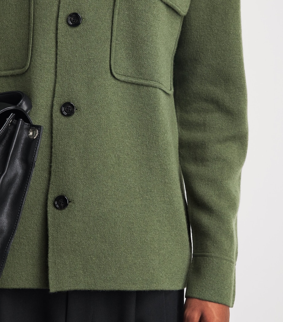 Allude Mens Virgin Wool-Cashmere Overshirt Image 3