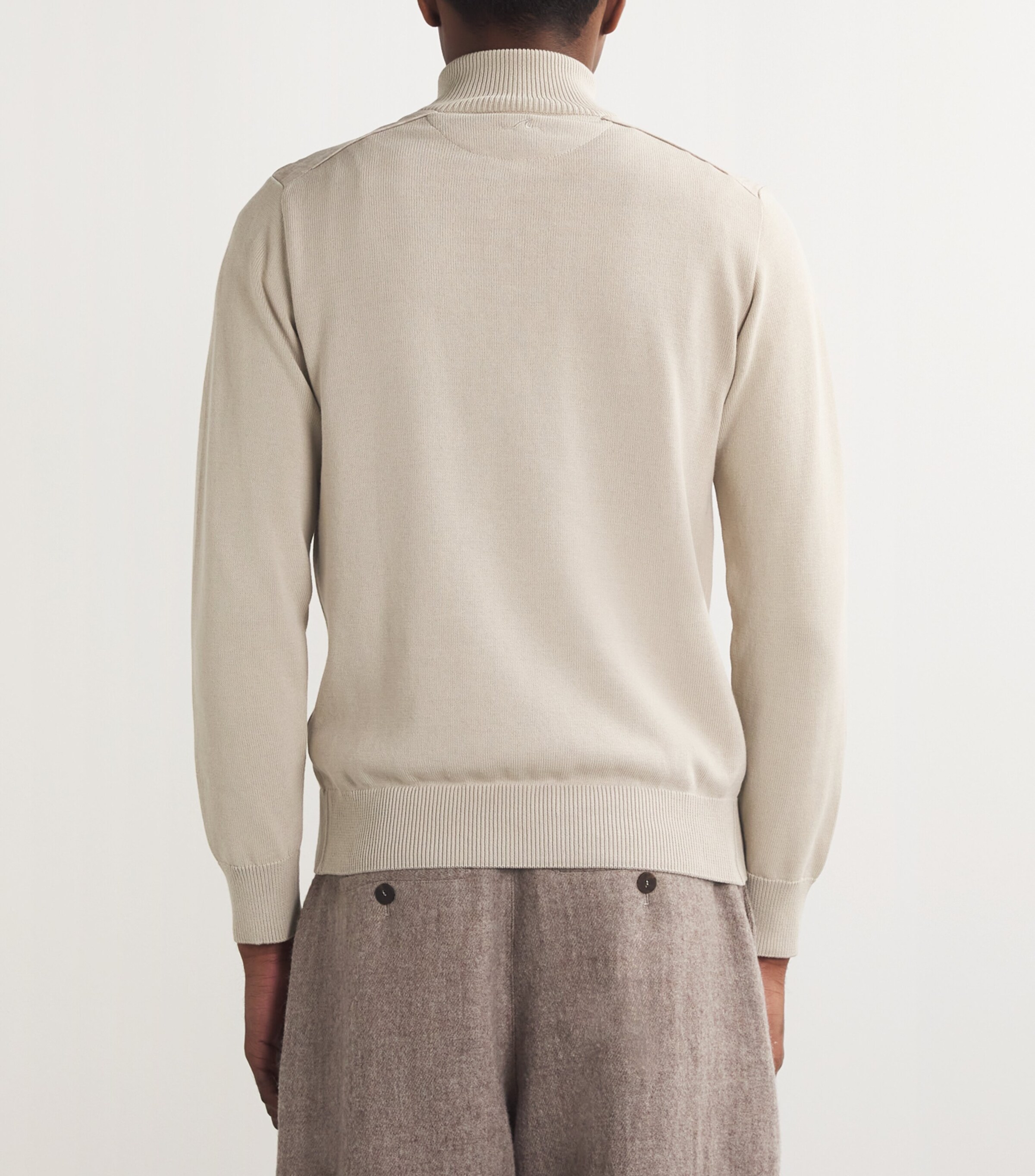 Cotton-Linen Fresco Sweater 348BEIGE Image 4