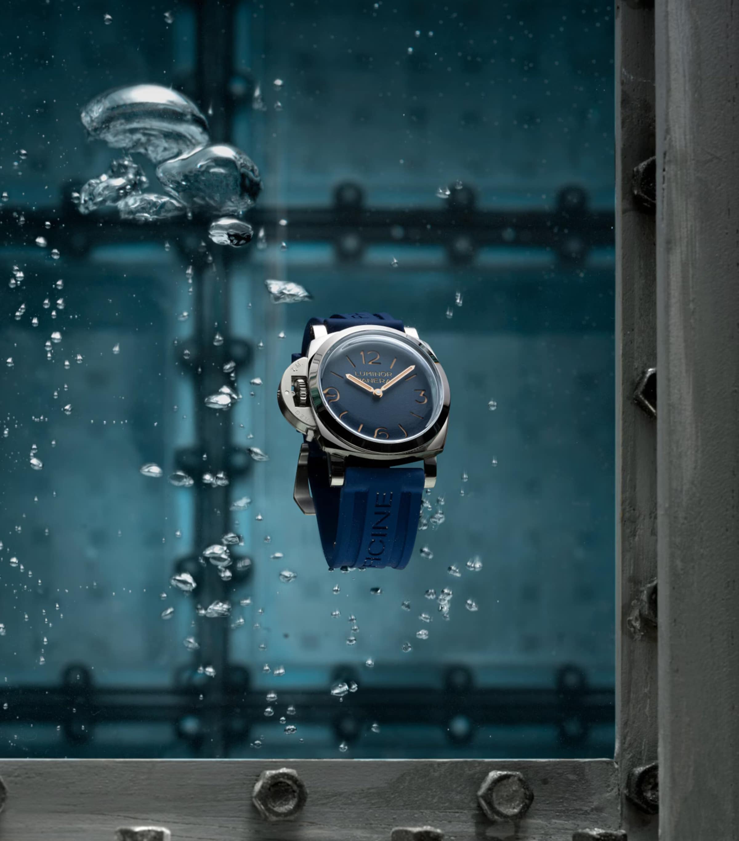 Panerai Stainless Steel Luminor Destro Watch 44mm Blue Image 7