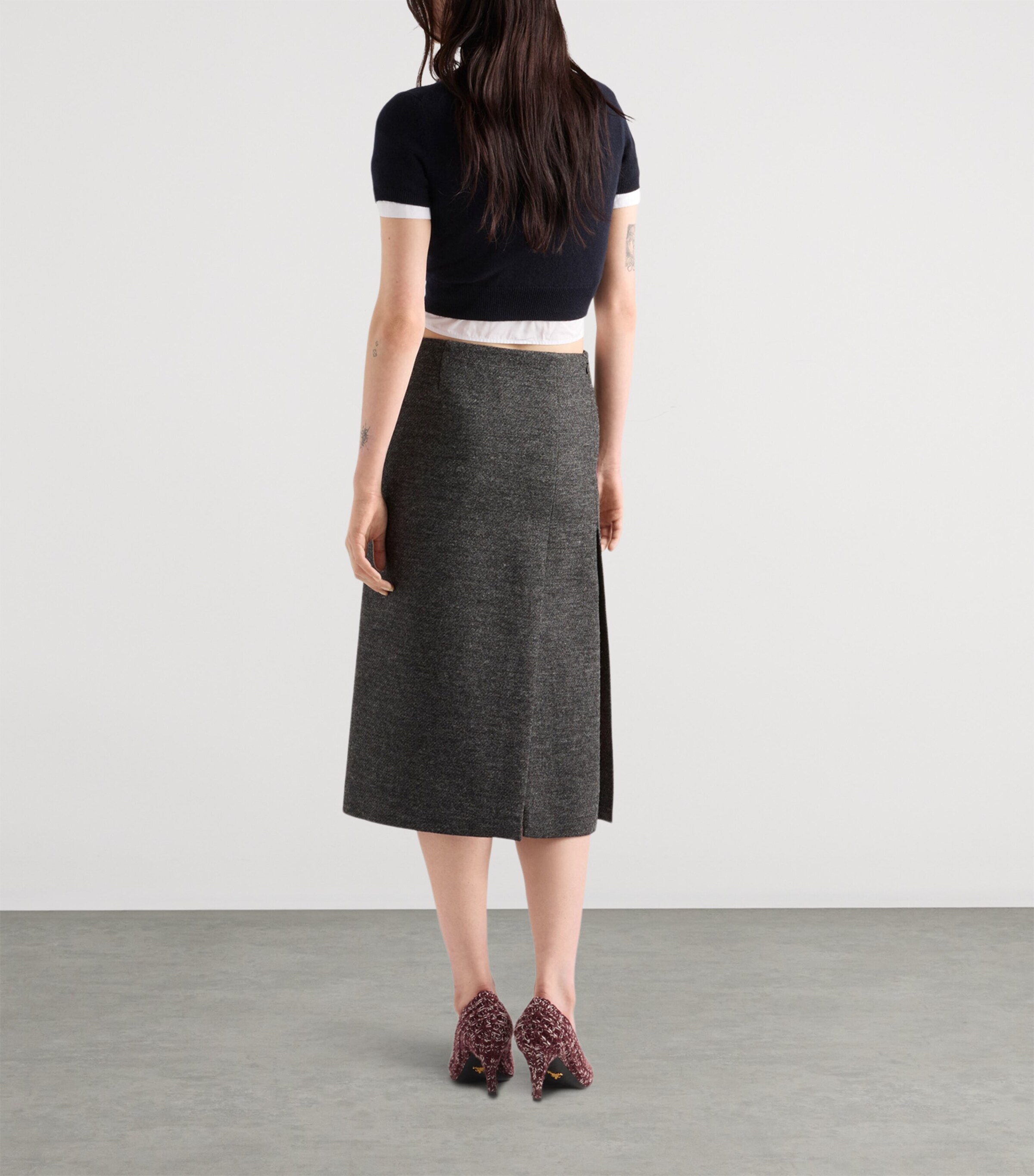 Cashmere Triangle Cut-Out Sweater F0008 Image 5