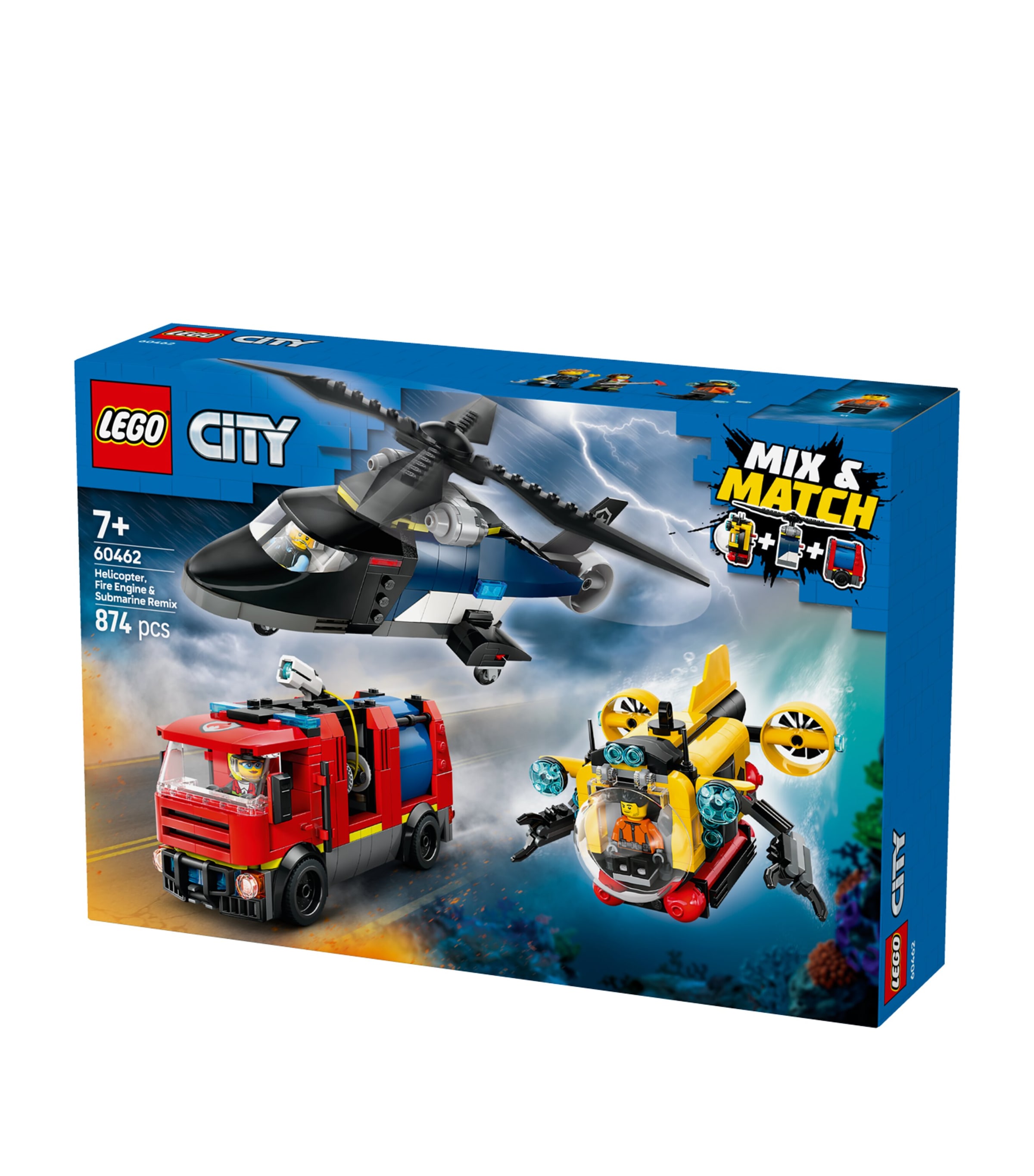 Lego City Helicopter, Fire Truck & Submarine Remix 60462 Image 3