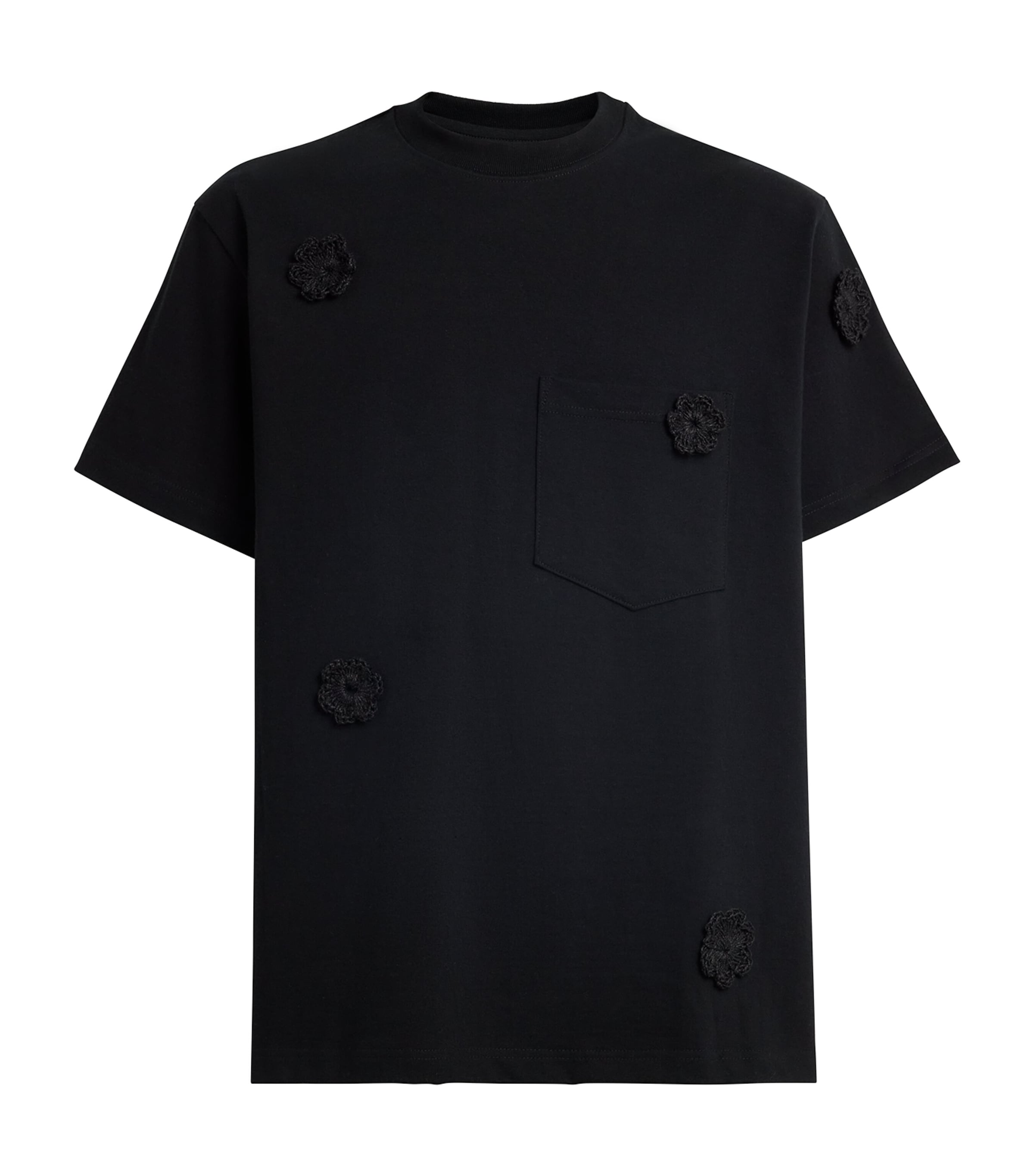 SONG FOR THE MUTE COTTON DAISY-APPLIQUÉ T-SHIRT 