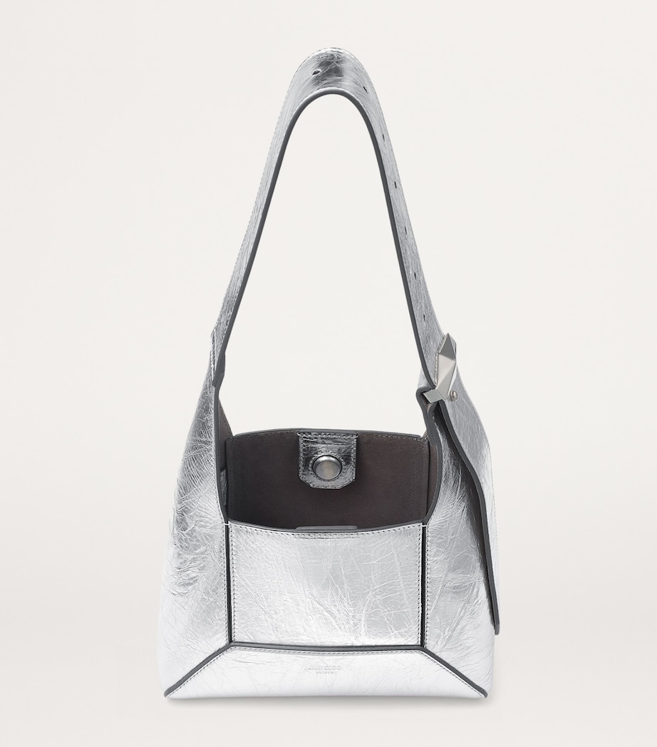 Small Metallic Diamond Shoulder Bag SILVER/ANTIQUE SILVE Image 3