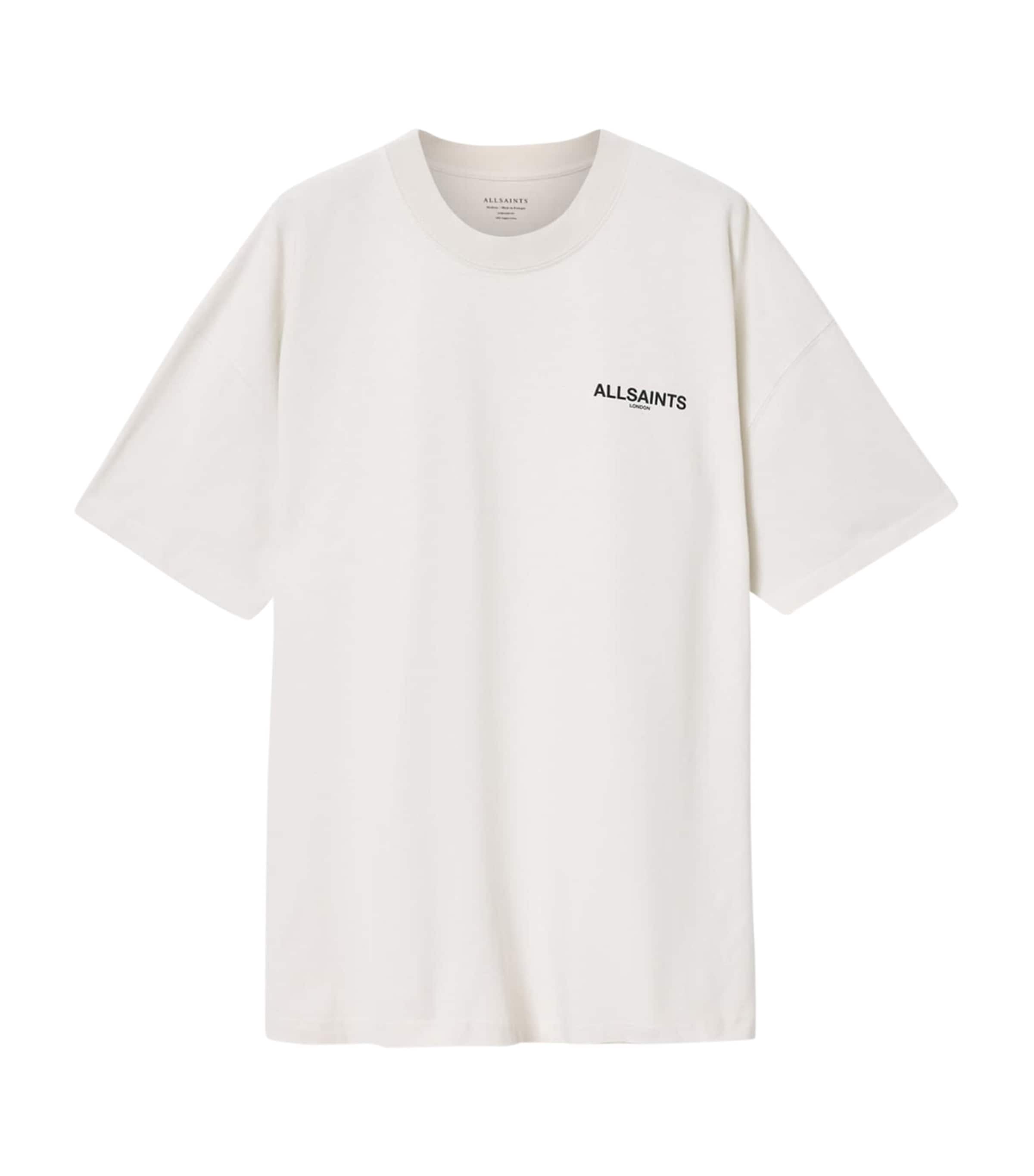 AllSaints Mens Organic Cotton Hallis T-Shirt Dusk White Image 1