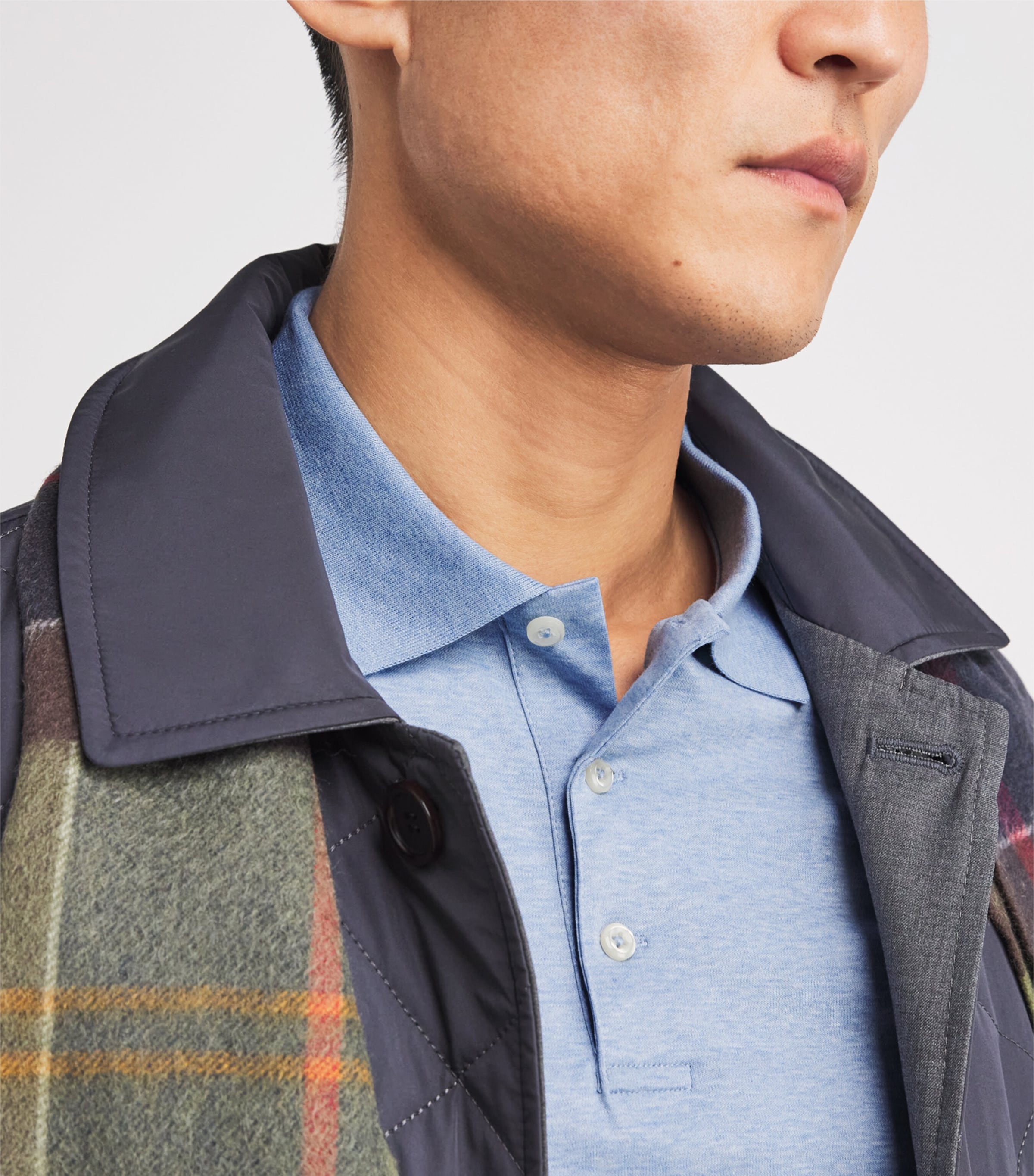 Custom Slim-Fit Polo Shirt ISLE HEATHER Image 6