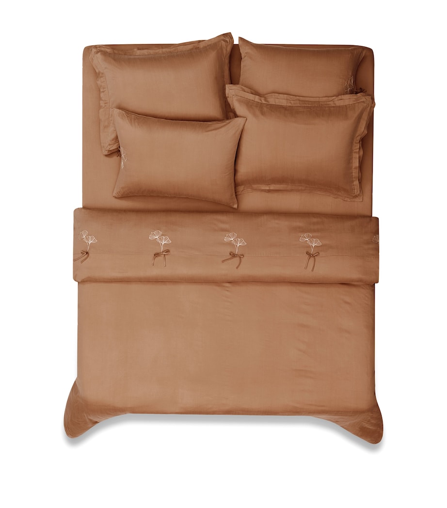 Alya Frame Super King Flat Sheet (270cm x 310cm) CARAMEL Image 2