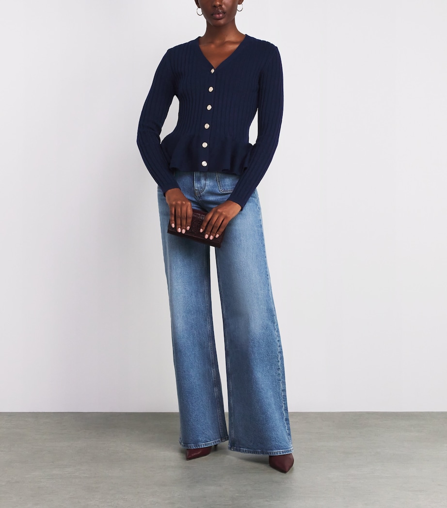 Peplum Cardigan NAVY Image 2