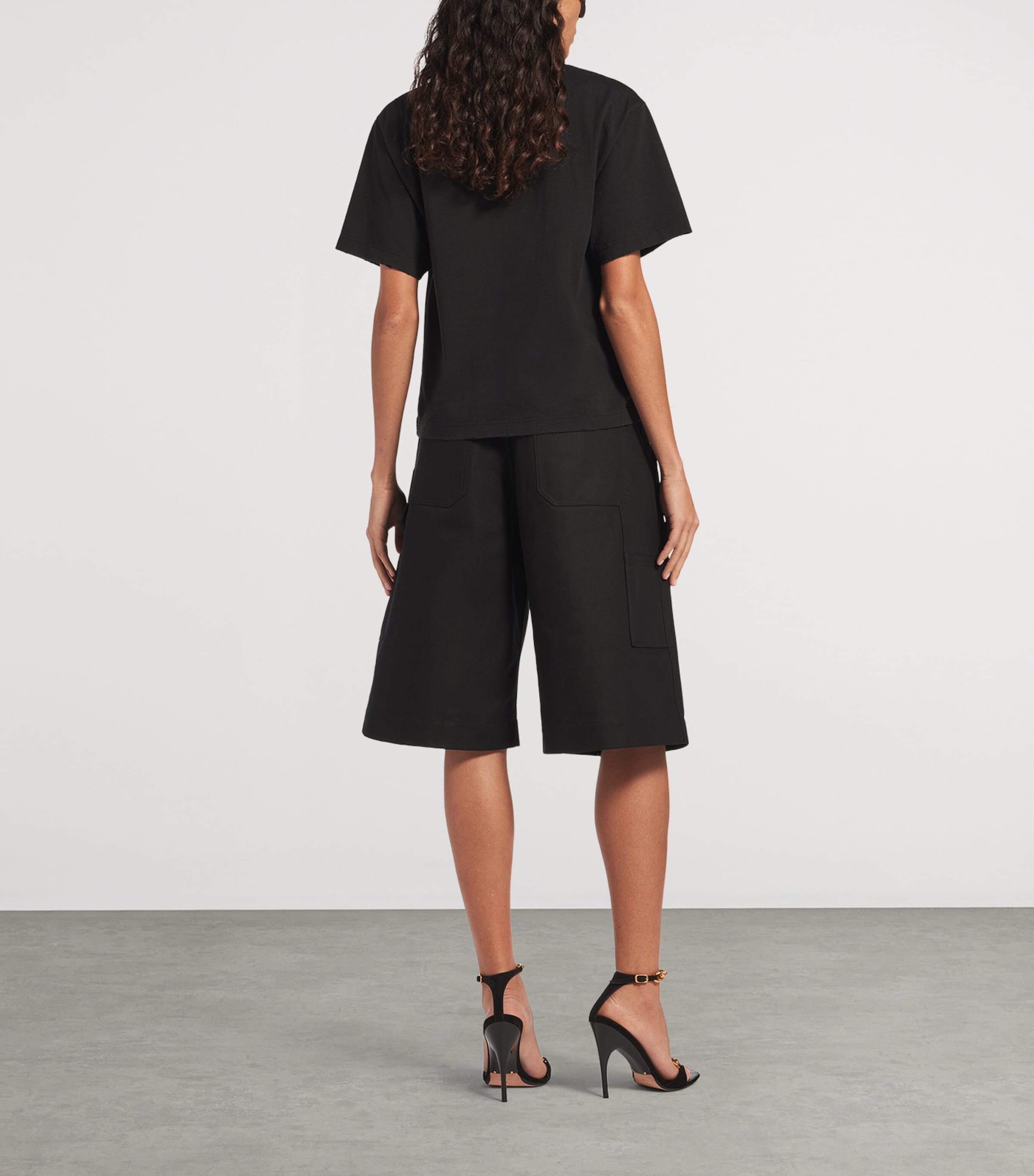 Balenciaga Womens Distressed Cotton Sunset T-Shirt Image 3
