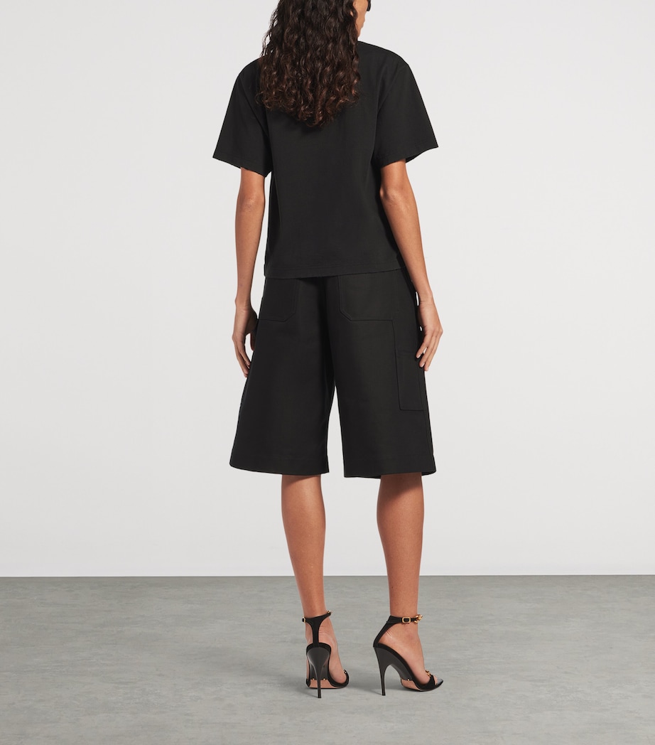 Balenciaga Womens Distressed Cotton Sunset T-Shirt Image 3