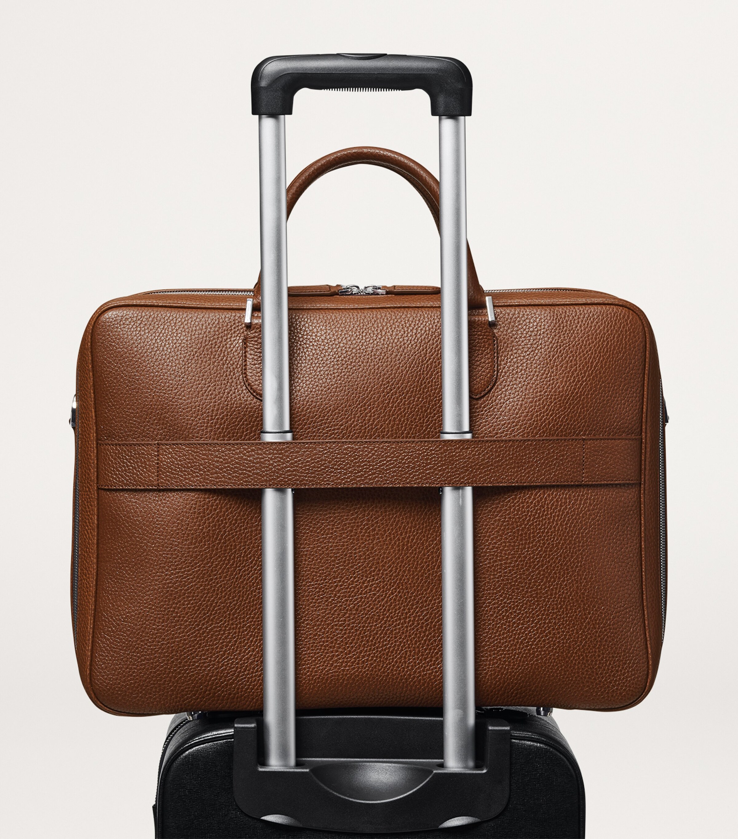 Leather 48 Hour Mount Street Travel Bag TOBACCO Image 12