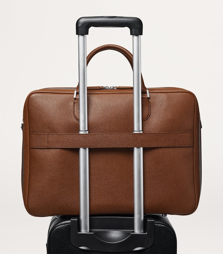 Leather 48 Hour Mount Street Travel Bag TOBACCO Image 12