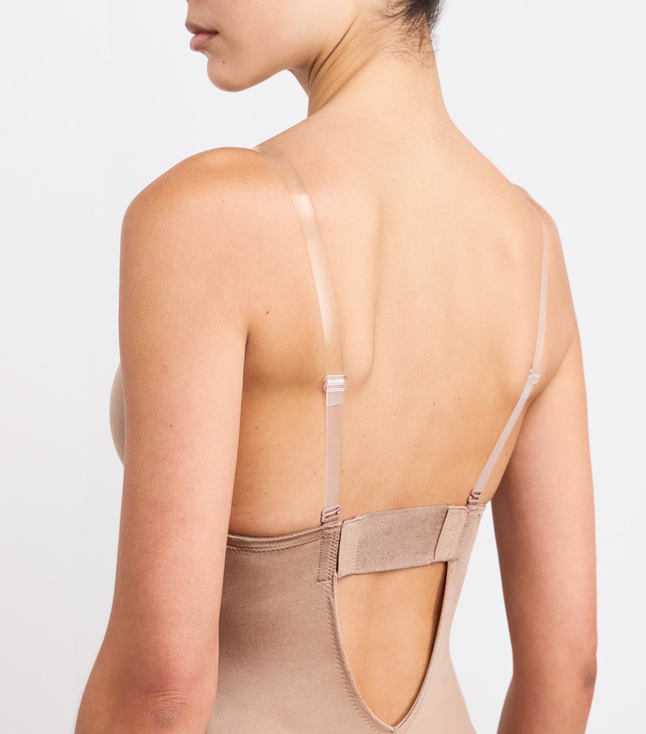 Suit Your Fancy Plunge Mid-Thigh Bodysuit CAFE AU LAIT Image 6