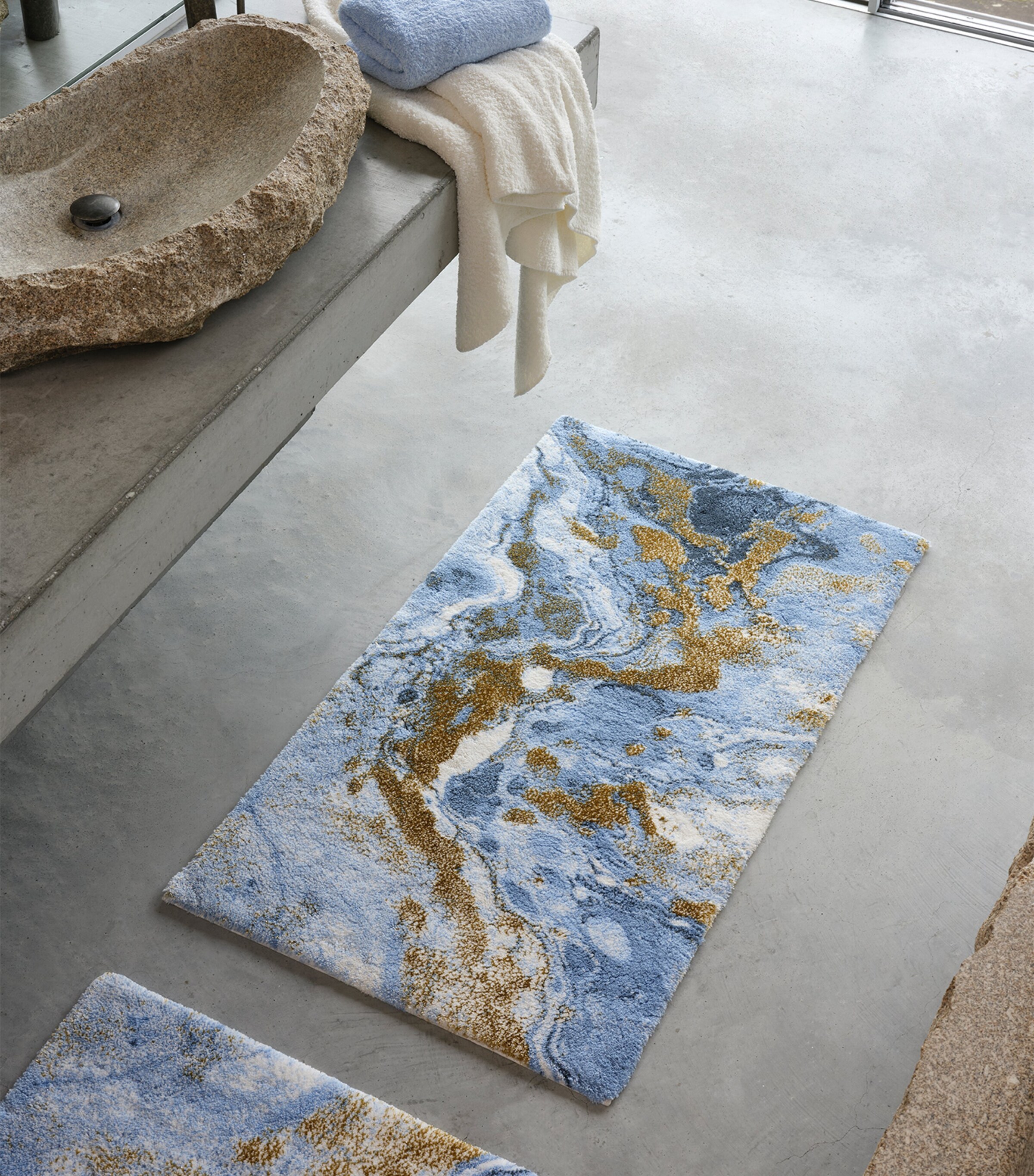 Abyss & Habidecor Dandy Bath Rug (70cm x 120cm) Powder Blue Image 4