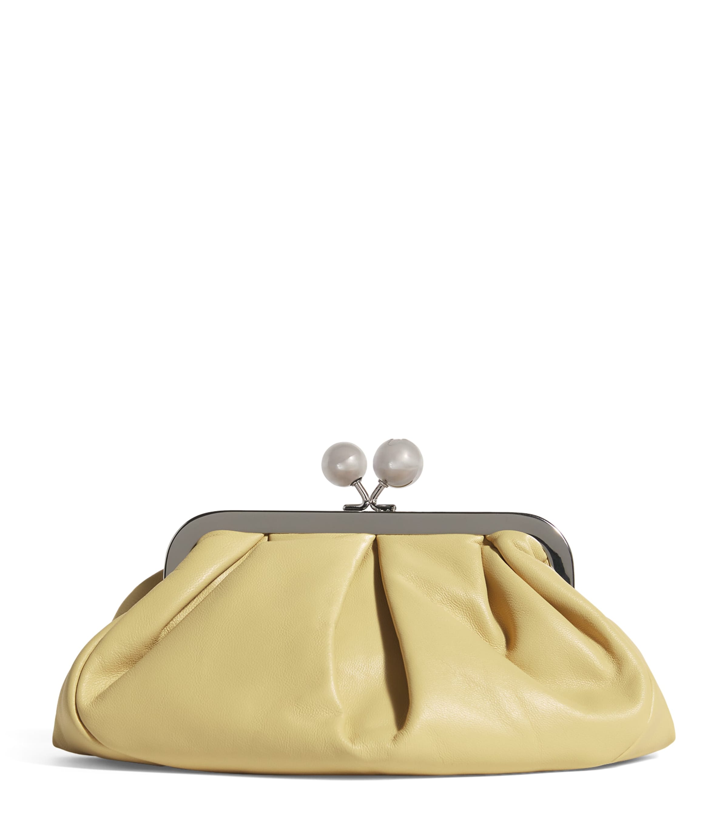 Weekend Max Mara Small Leather Pasticcino Cross-body Bag In Yellow