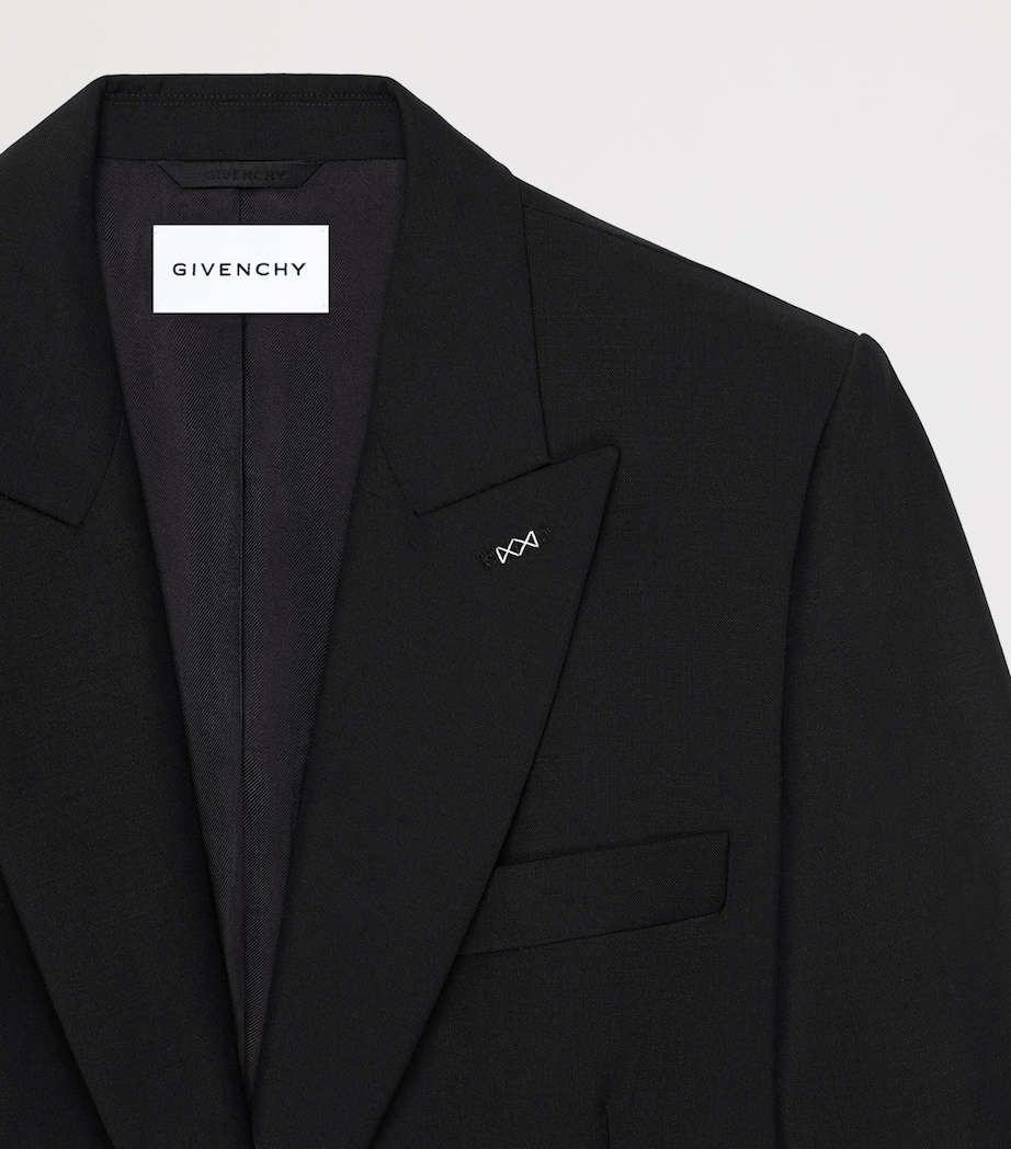 Givenchy Womens Wool-Mohair Bow-Detail Blazer Image 4