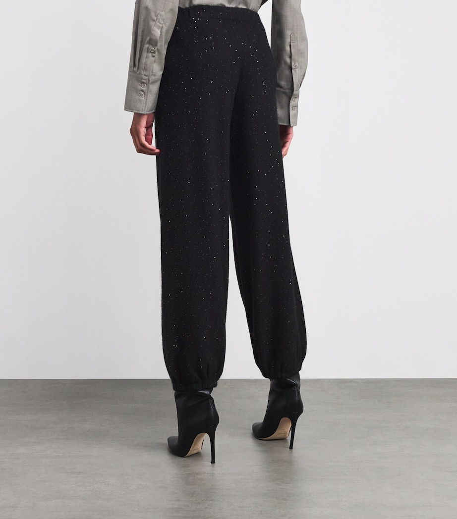 Wool-Silk-Blend Sequin Trousers 825 NERO Image 4