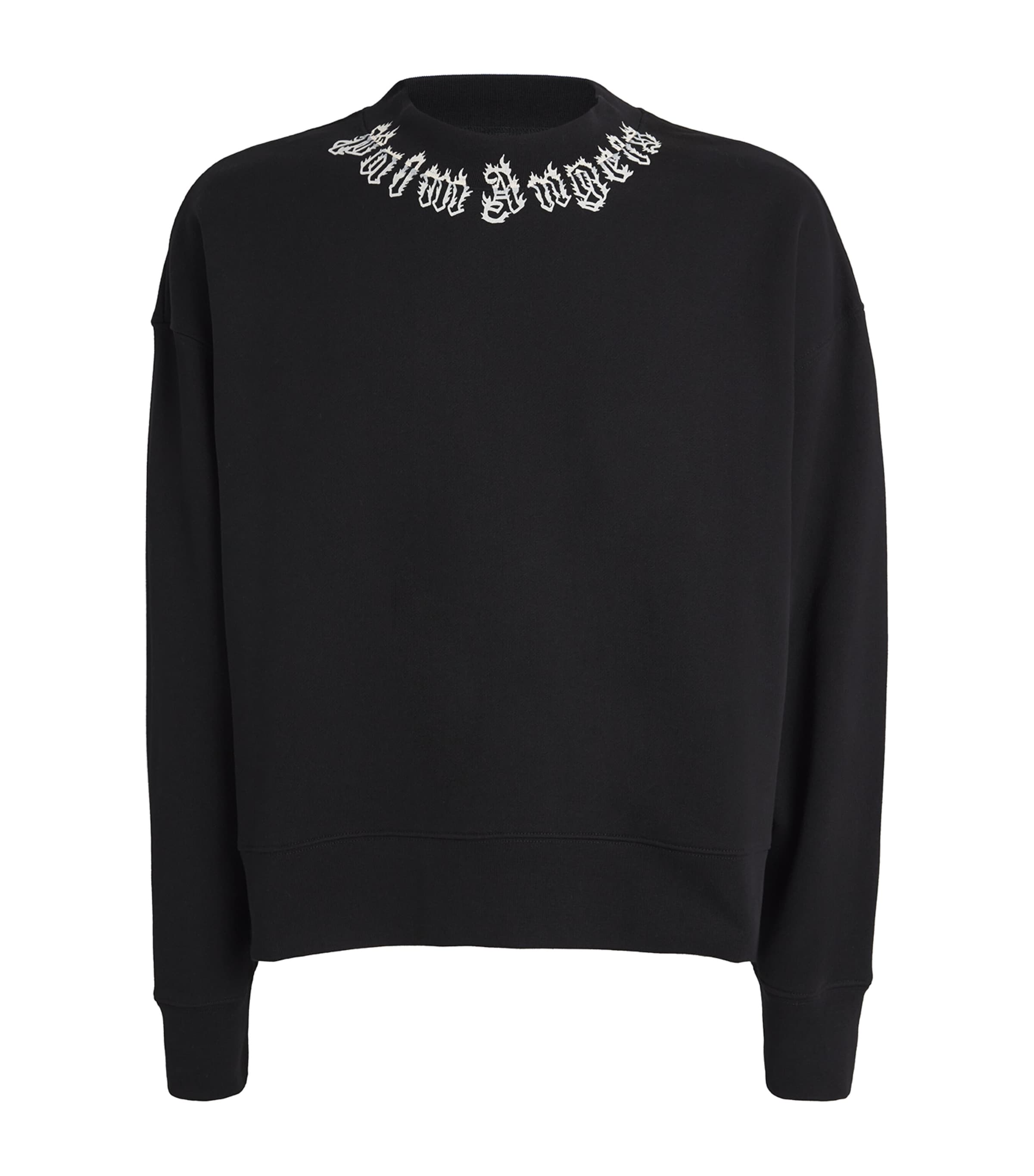Oversized Logo Neck Sweatshirt BLACK - OFF WHITE Image 1