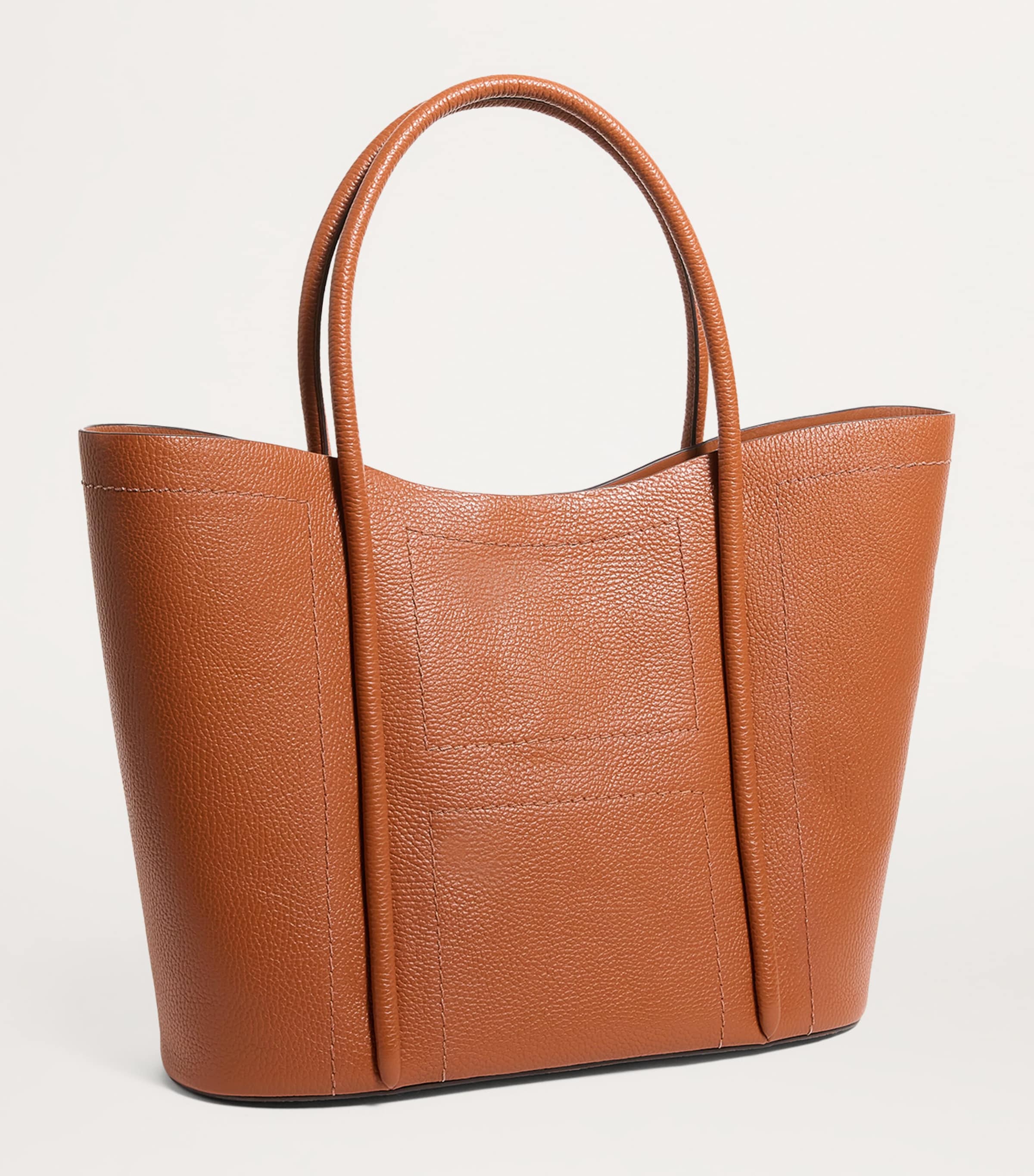 Leather Rope Tote Bag TAN Image 3
