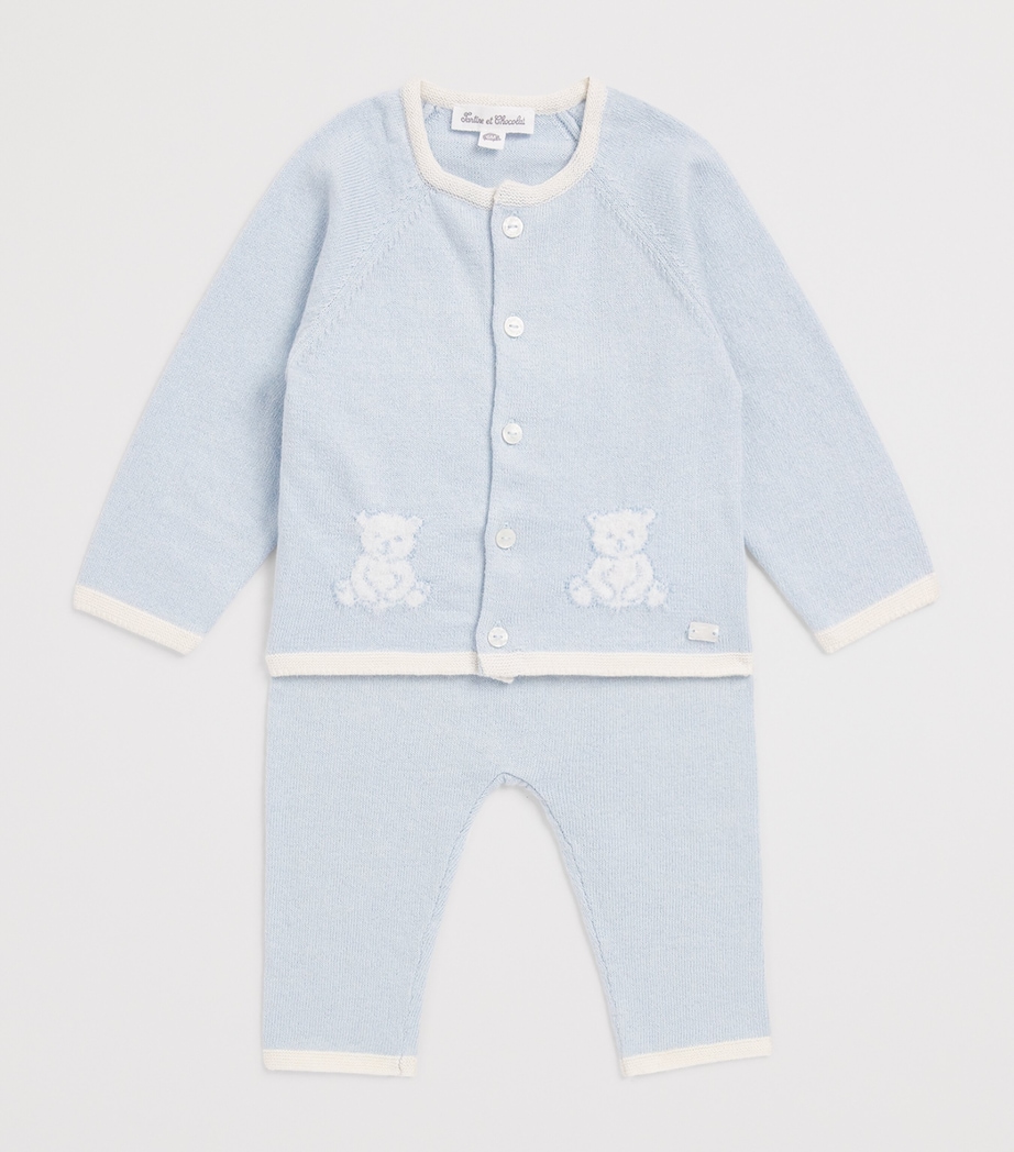 Tartine et Chocolat Cotton-Cashmere Cardigan and Leggings Set (1-24 Months) Image 3