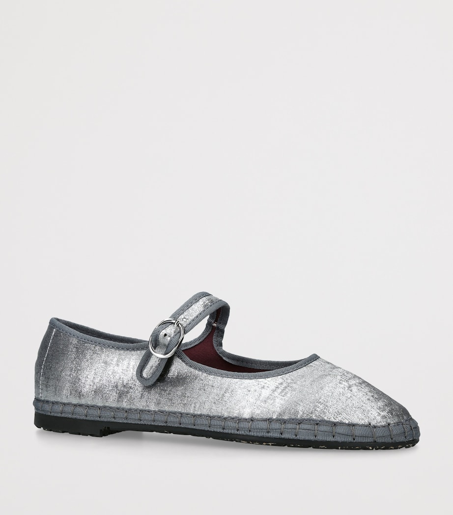 Flabelus Lavinia Mary Jane Flats Silver Image 2