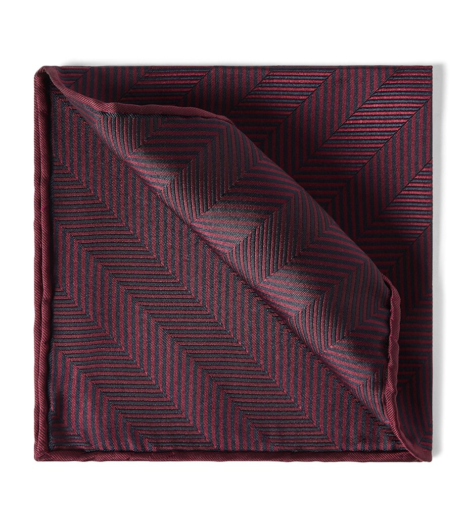 Brunello Cucinelli Silk Stripe Pocket Square Image 1