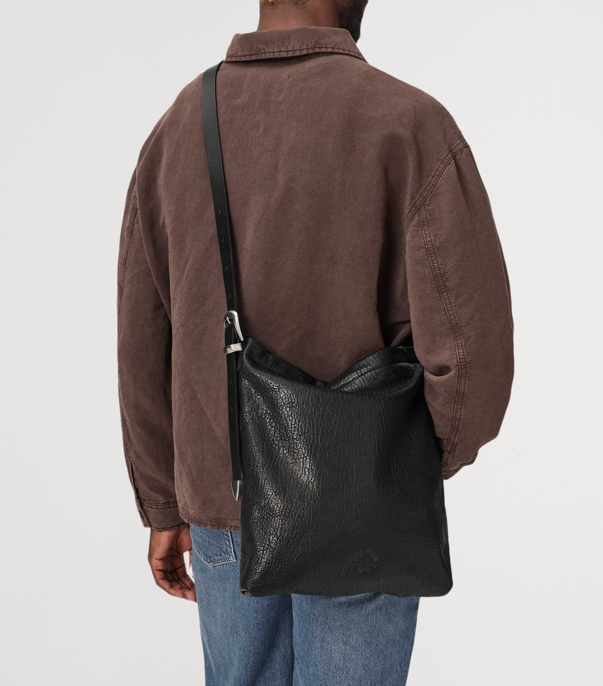 AllSaints Leather Haven Cross-Body Bag Black Image 2
