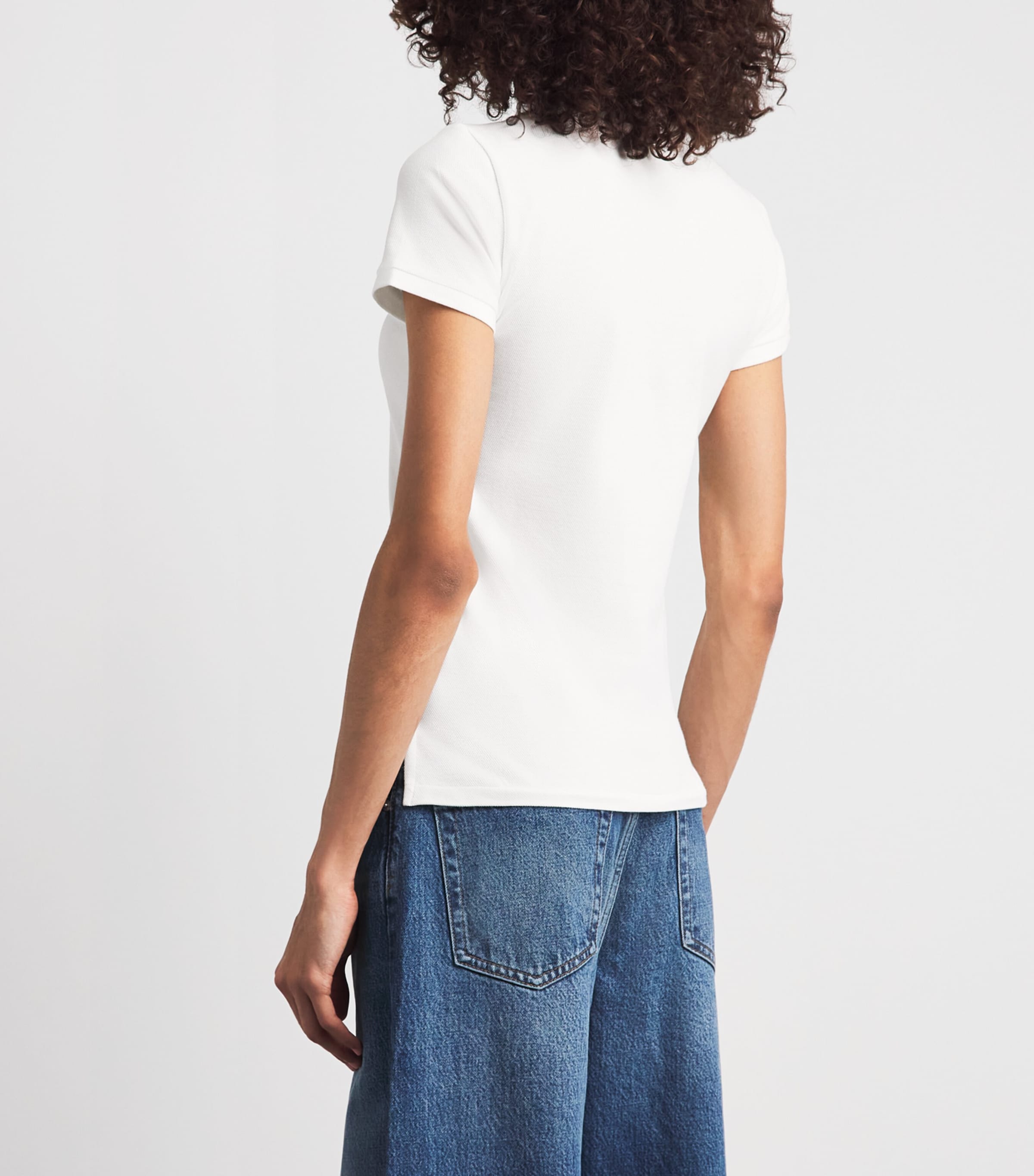 Polo Ralph Lauren Womens Stretch-Cotton Julie Polo Shirt White Image 5