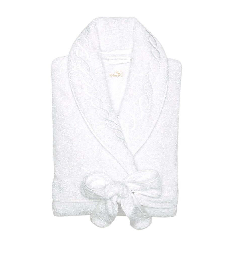 Cotton Treccia Bathrobe (Extra Large) WHITE/WHITE Image 2