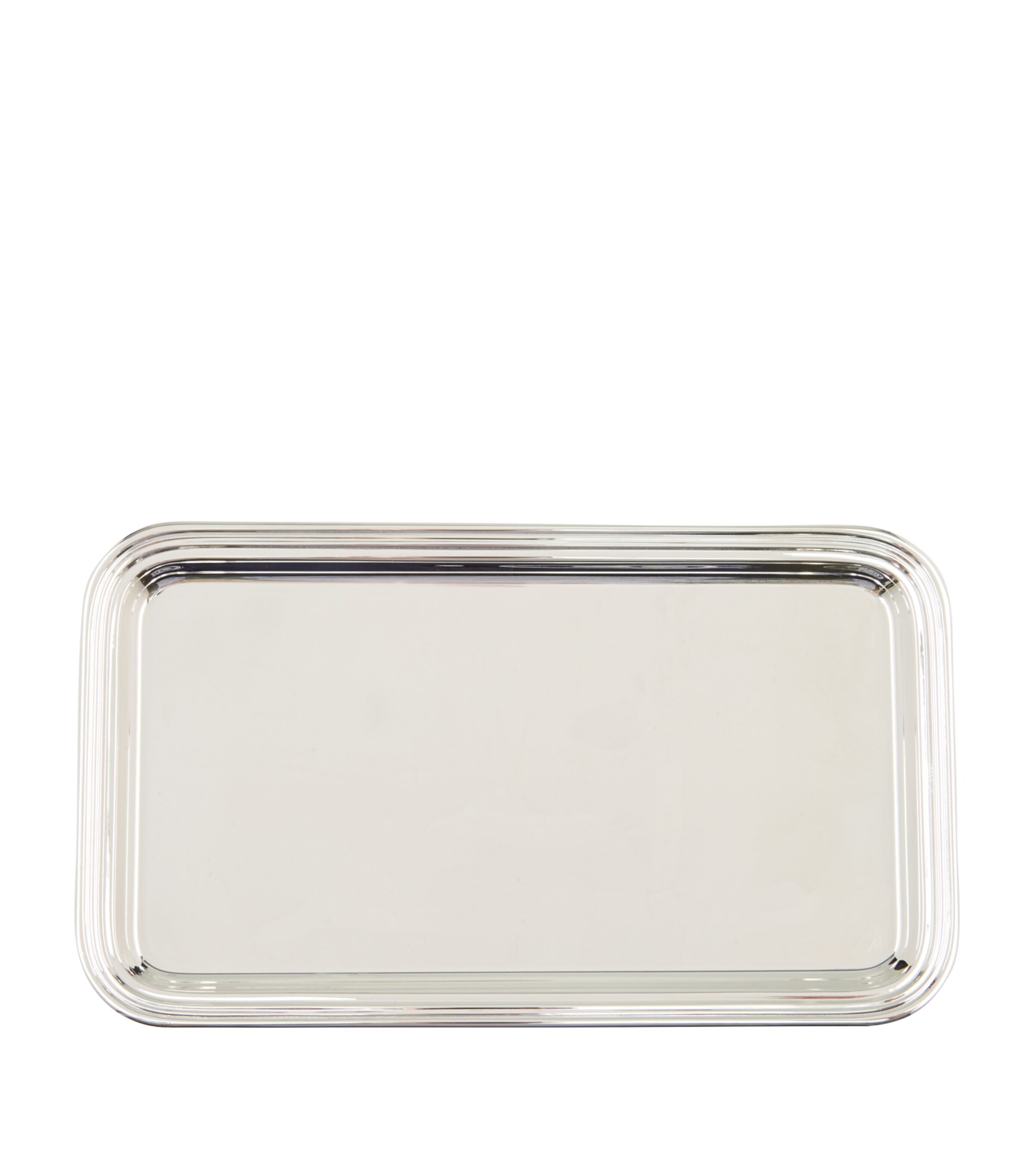 Silver Plated Georgian Rectangular Tray (18cm x 31cm) SILVER Image 2