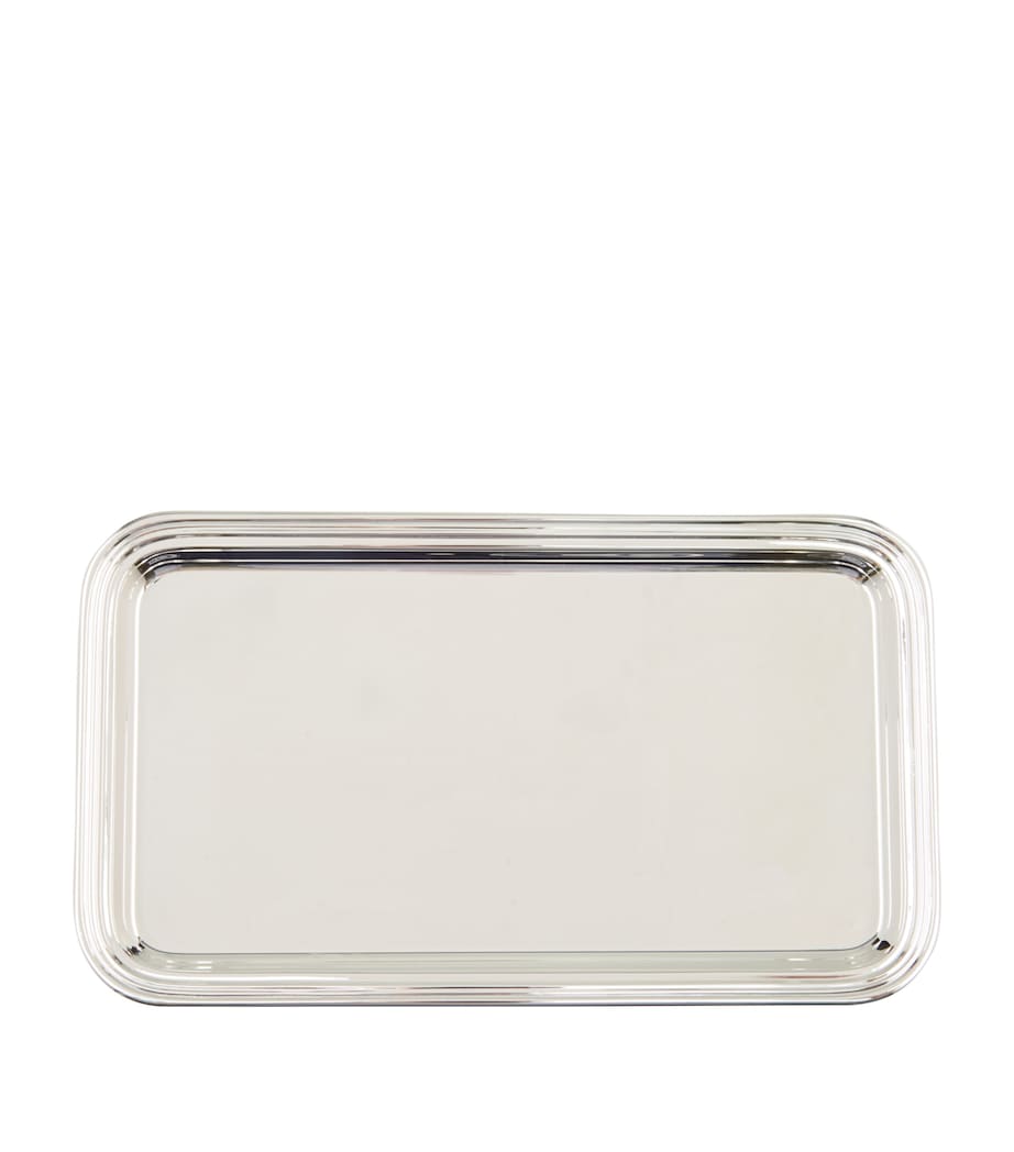 Silver Plated Georgian Rectangular Tray (18cm x 31cm) SILVER Image 2
