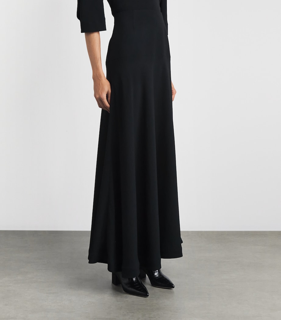 RETORI Womens Cady Half-Circle Maxi Skirt Black Image 4
