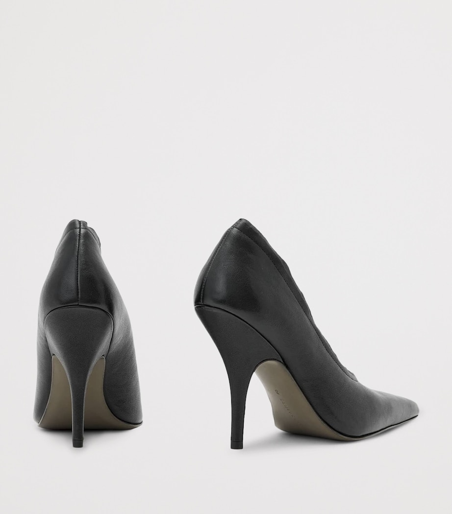 AllSaints Leather Vera Pumps 100 Black Image 4
