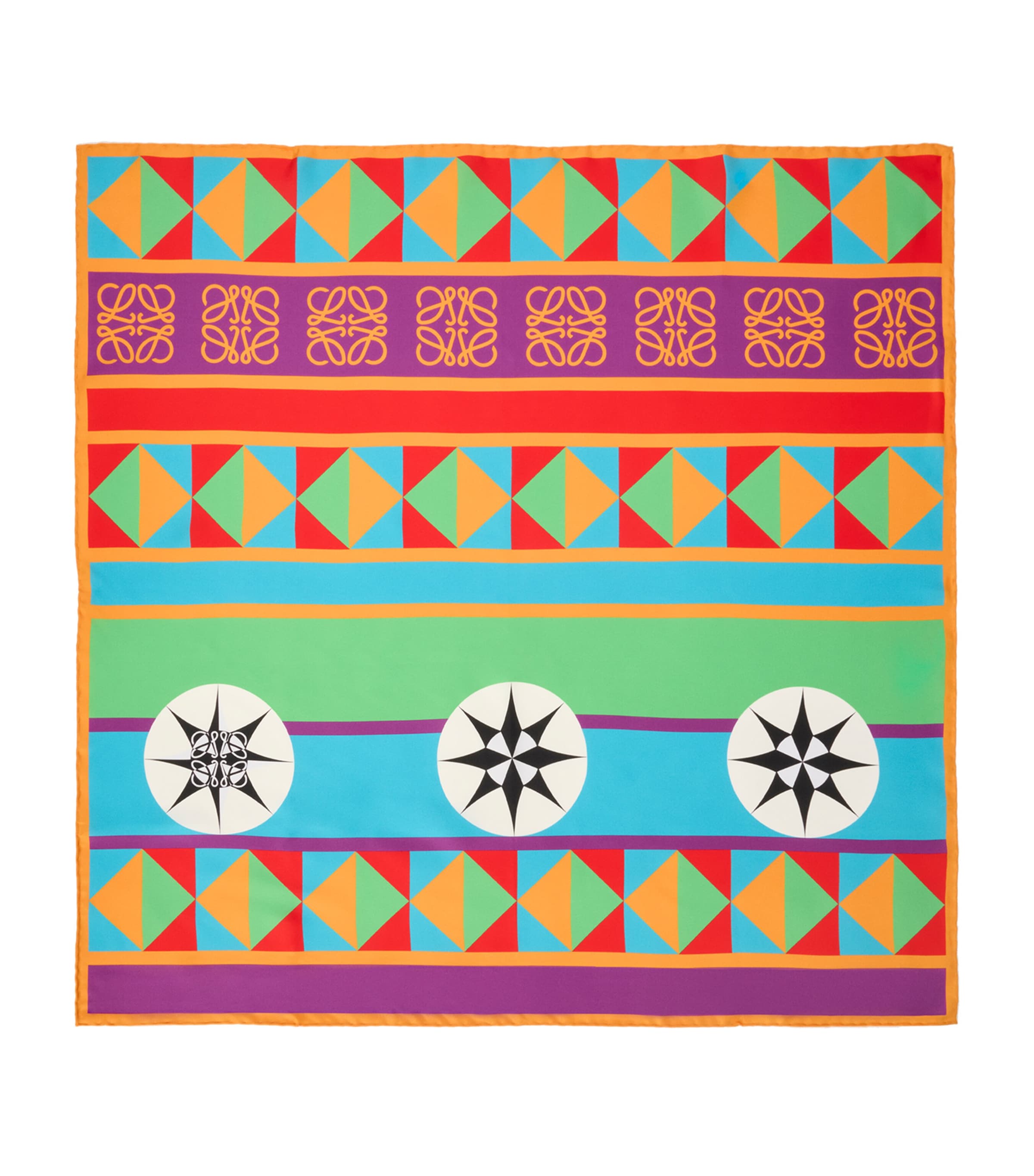 Loewe Silk Geometric Jacquard Scarf