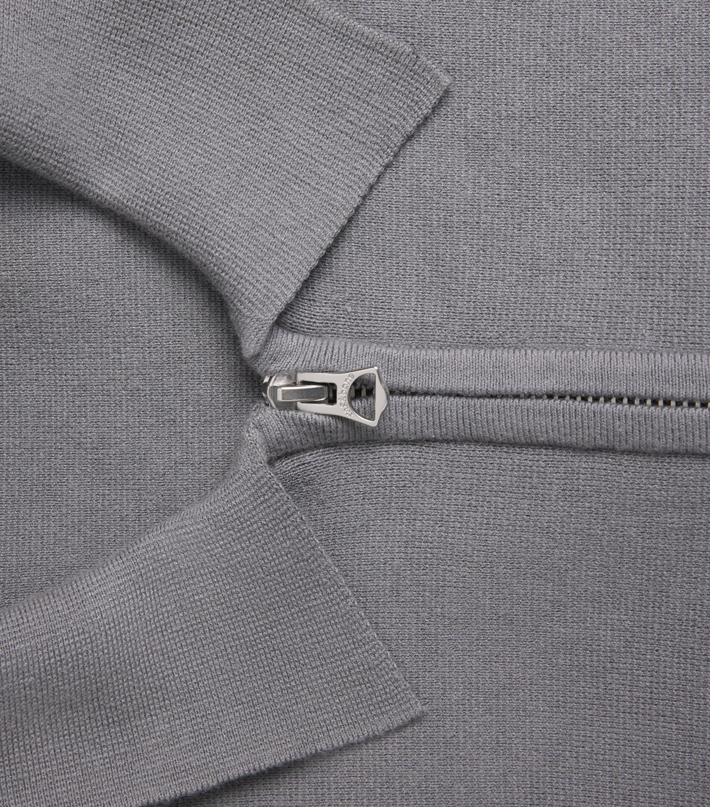 Rag & Bone Mens Cotton Quarter-Zip Polo Shirt Grey Image 6