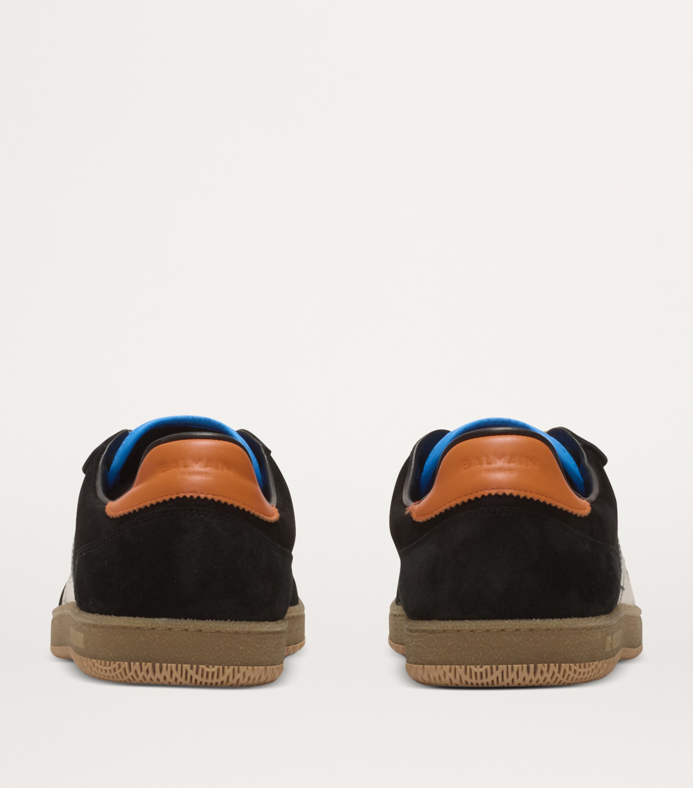 Balmain Suede Swan Sneakers Gris/jaune/orange Image 9