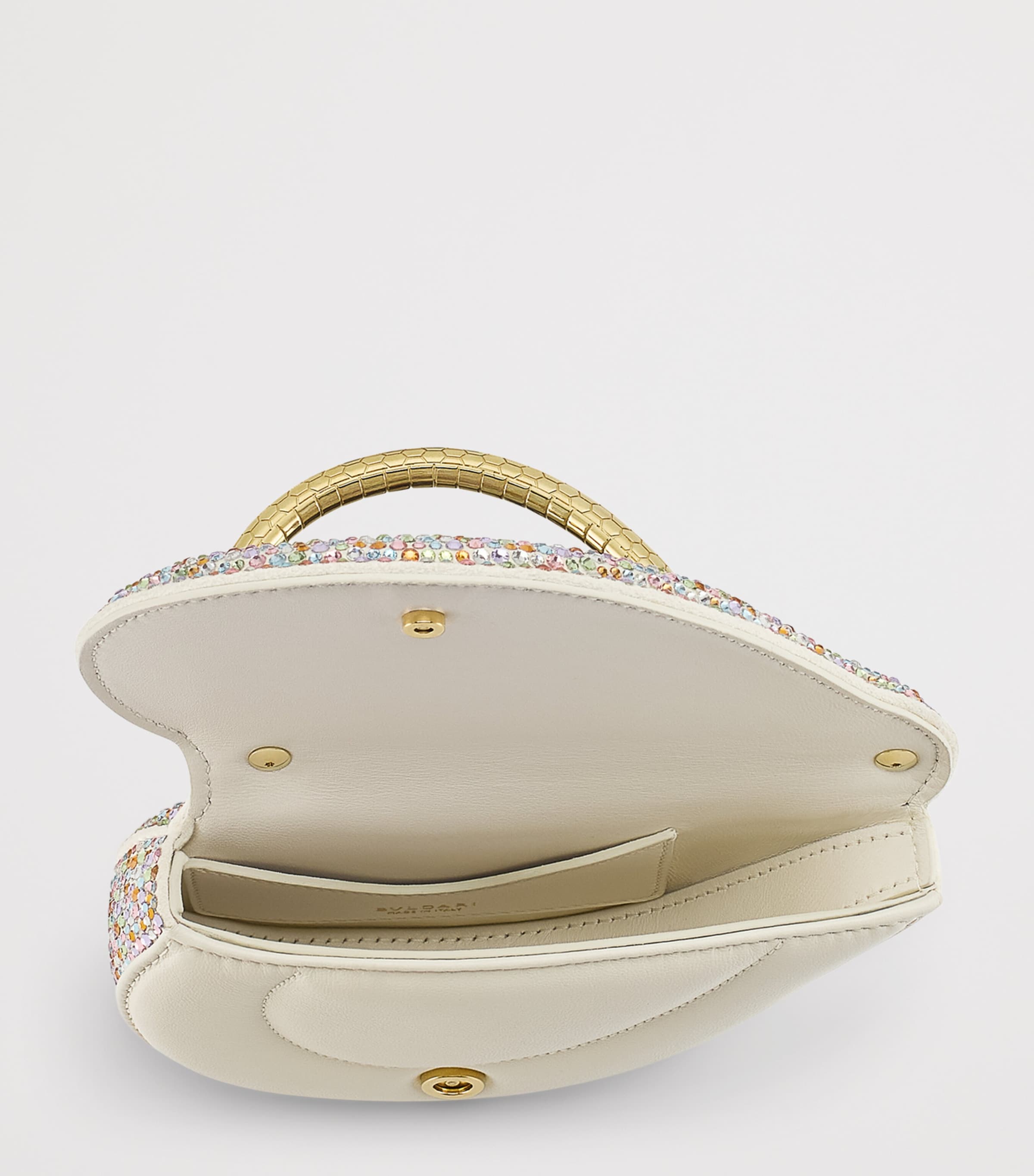Bvlgari Mini Crystal-Embellished Serpenti Cuoricino Top-Handle Bag Image 7